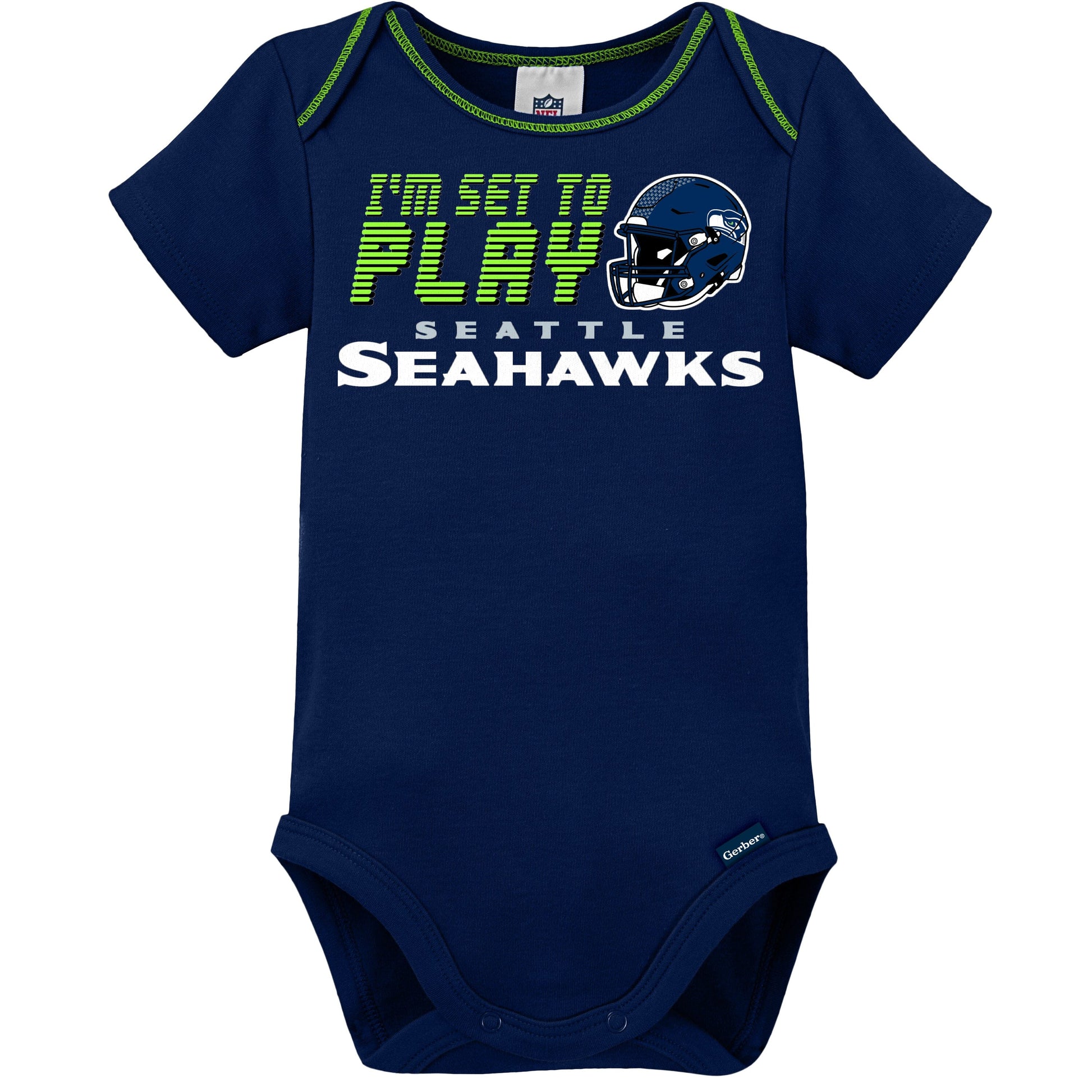 3-Piece Baby Boys Seattle Seahawks Bodysuit, Sleep 'N Play, and Cap Set