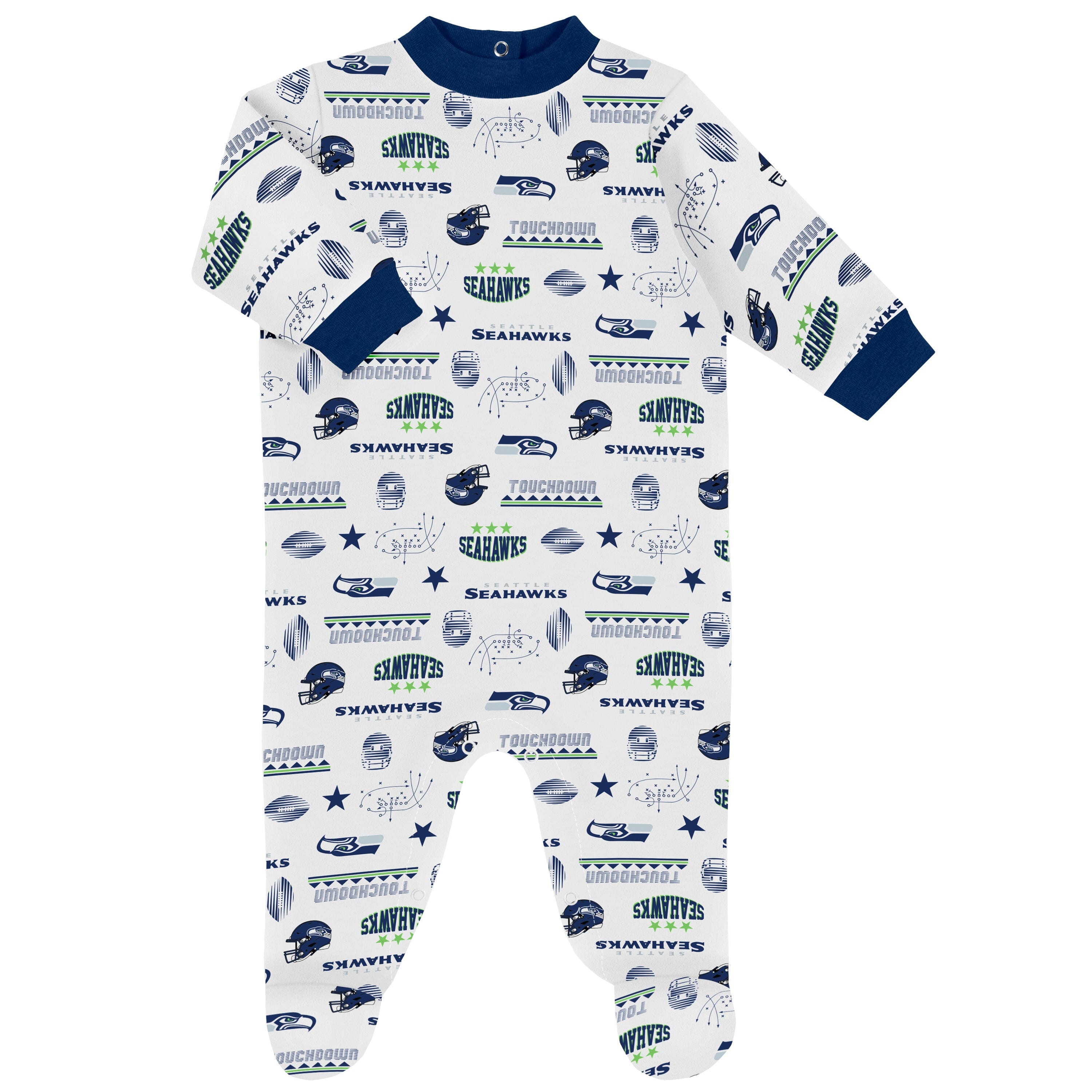 3-Piece Baby Boys Seattle Seahawks Bodysuit, Sleep 'N Play, and Cap Set