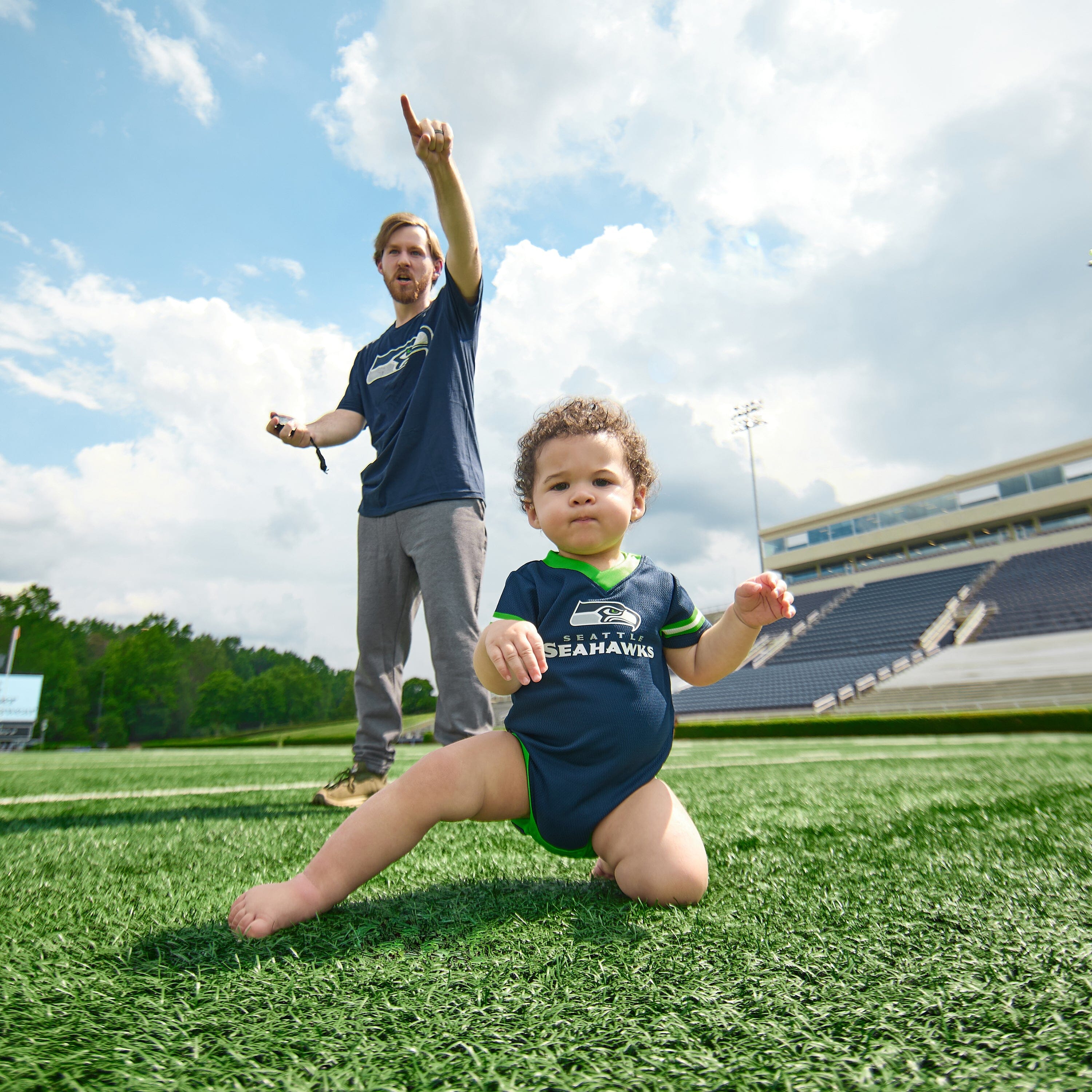 Baby Boys Seattle Seahawks Jersey Bodysuit NFL NFL 