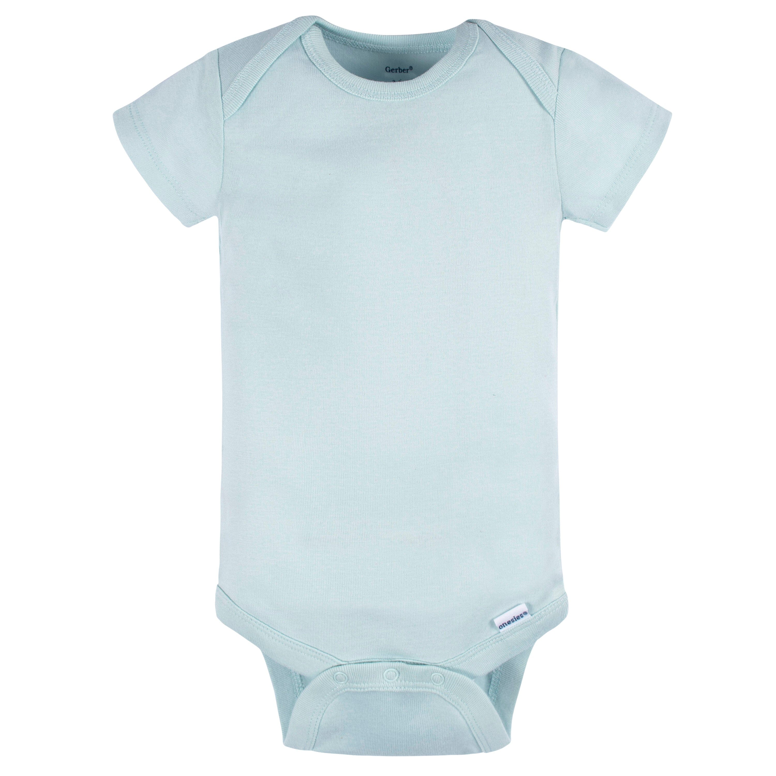 5-Pack Baby Girls Blue/ Pink Short Sleeve Onesies® Bodysuits