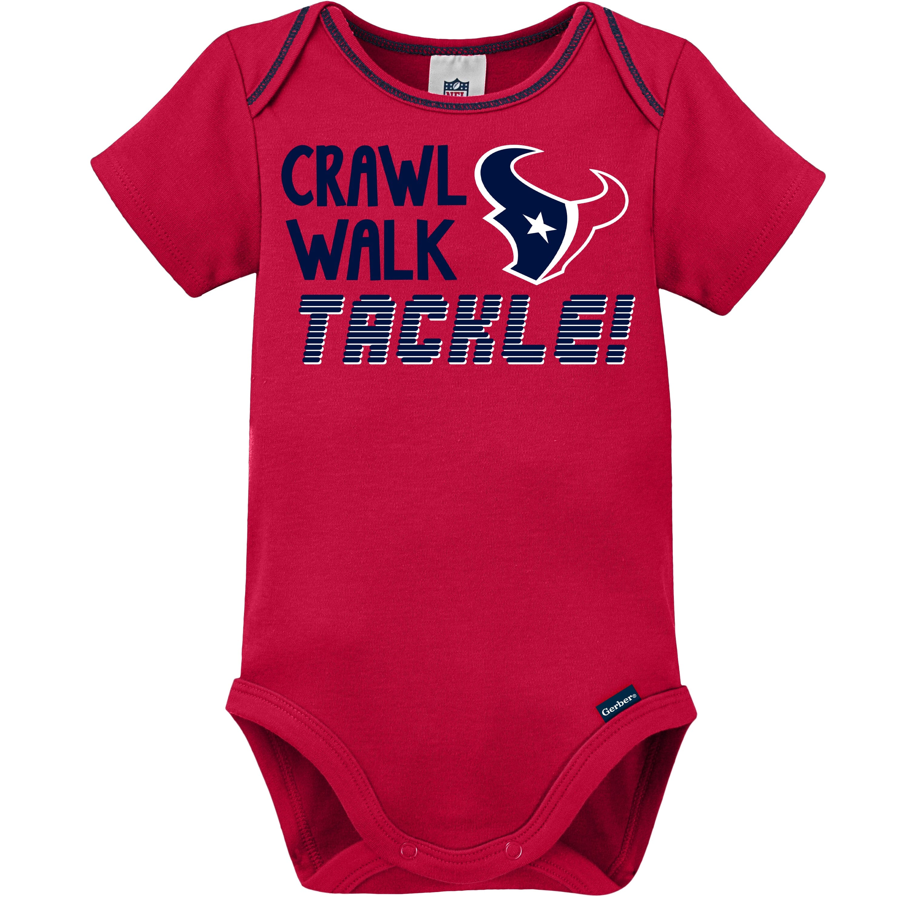 3-Pack Baby Boys Texans Short Sleeve Bodysuits