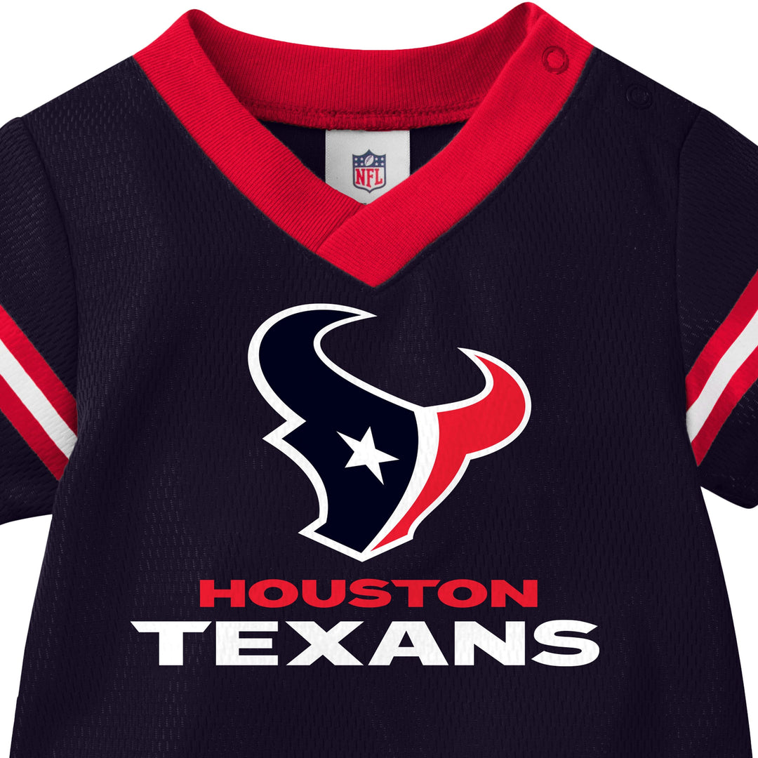 Houston Texans jersey with red and white accents on a black background