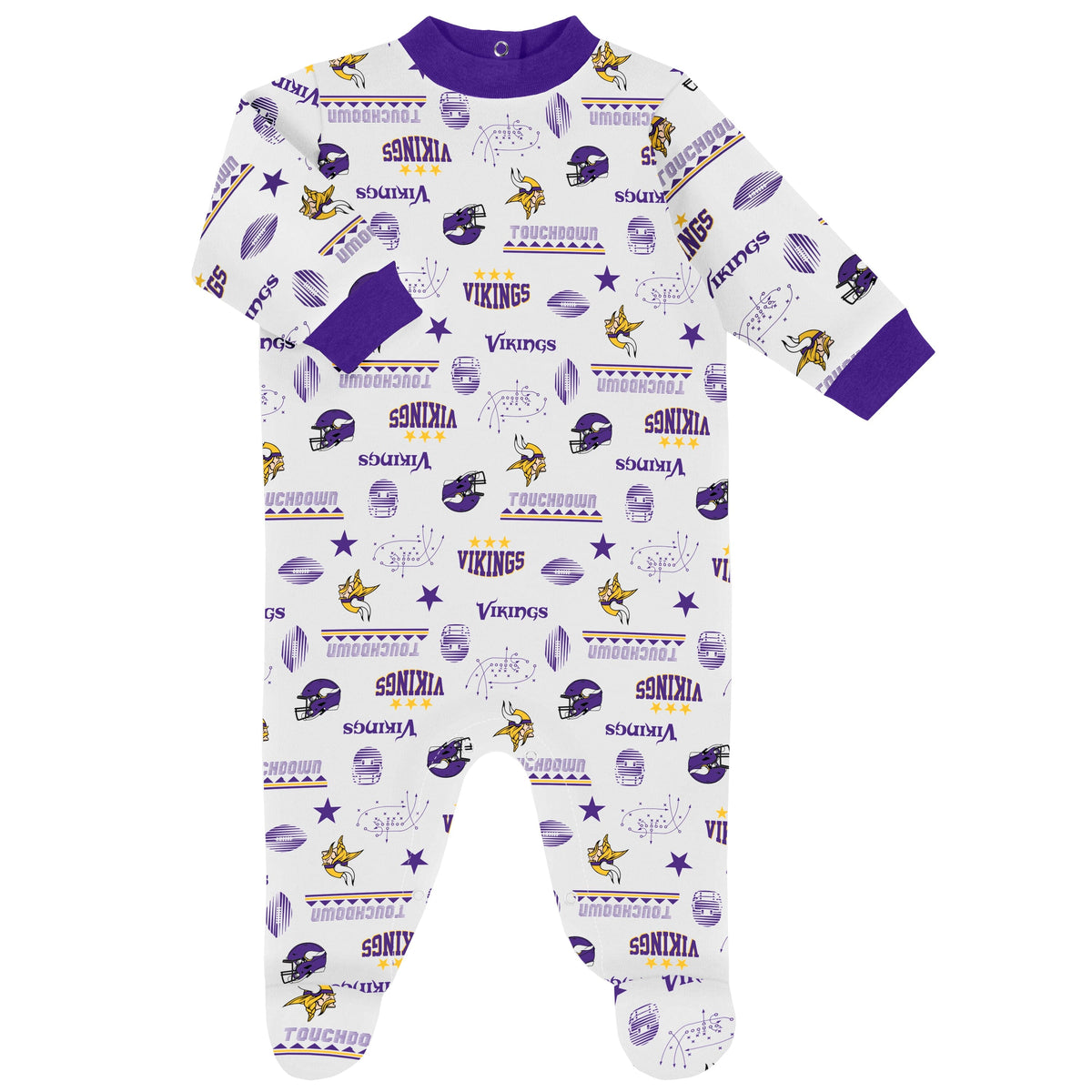 3-Piece Baby Boys Minnesota Vikings Bodysuit, Sleep 'N Play, and Cap Set