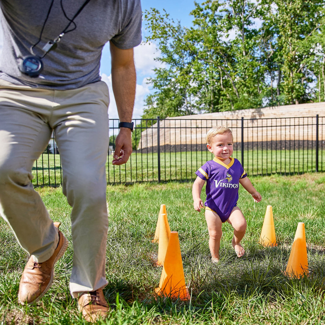 Baby Boys Minnesota Vikings Short Sleeve Jersey Bodysuit NFL NFL 