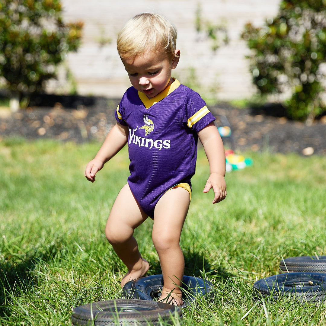 Baby Boys Minnesota Vikings Short Sleeve Jersey Bodysuit NFL NFL 