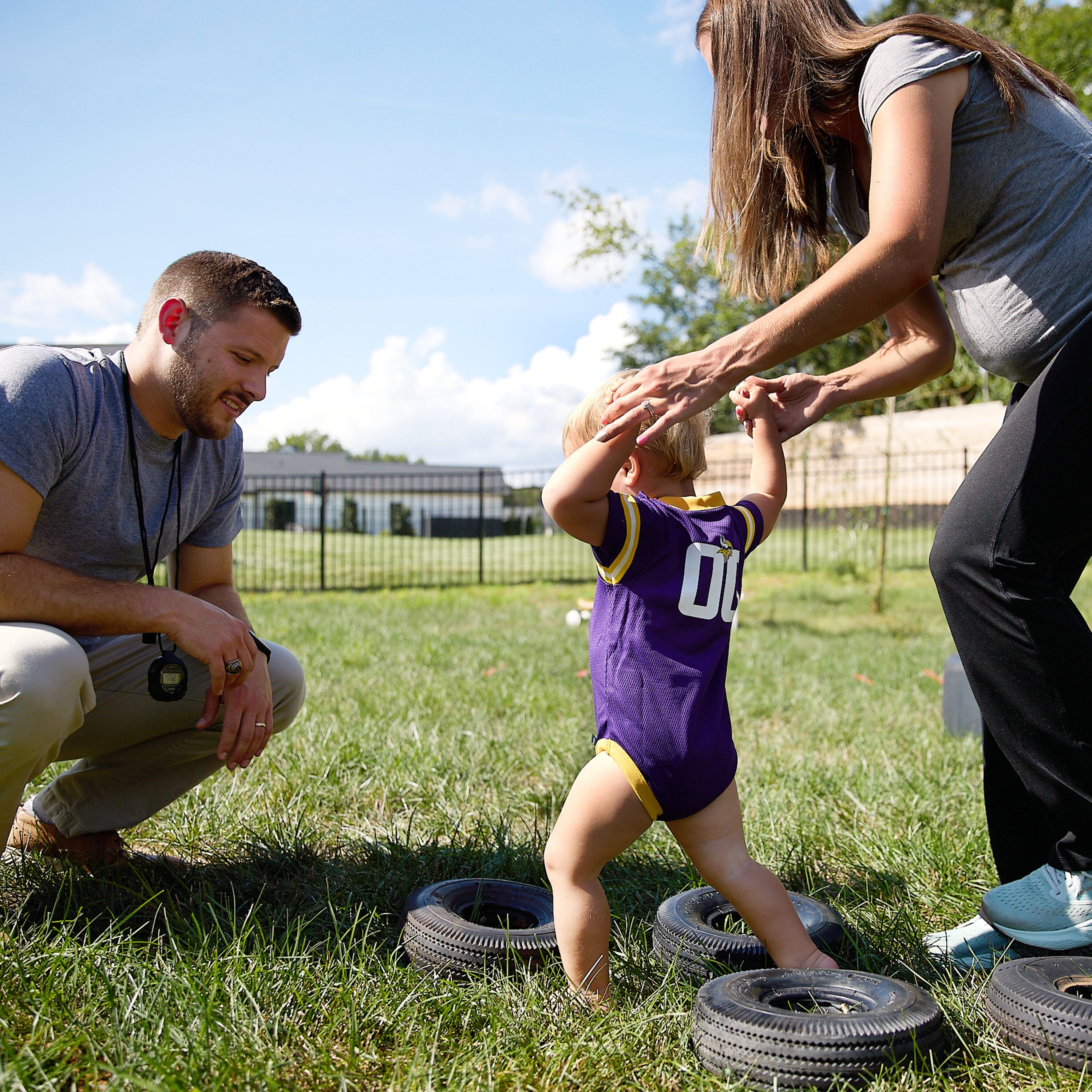 Baby Boys Minnesota Vikings Short Sleeve Jersey Bodysuit NFL NFL 