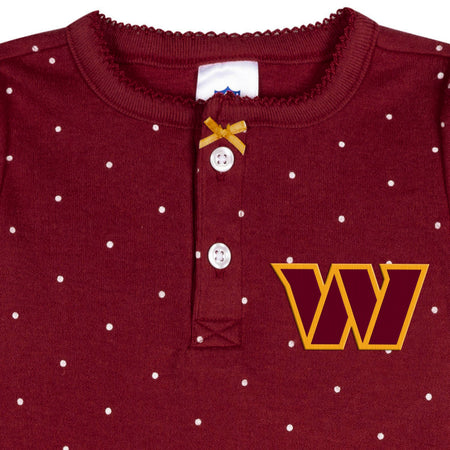Baby Girls Washington Commanders Romper