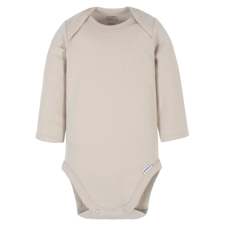 Baby Neutral Taupe Long Sleeve Onesies® Bodysuit