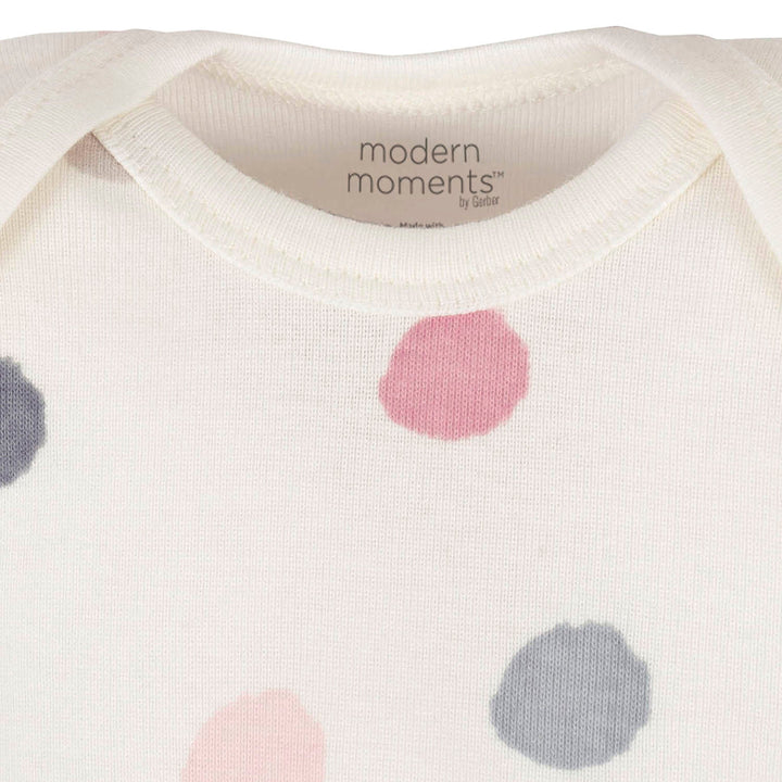 Baby Girls Polka Dots Long Sleeve Onesies® Bodysuit