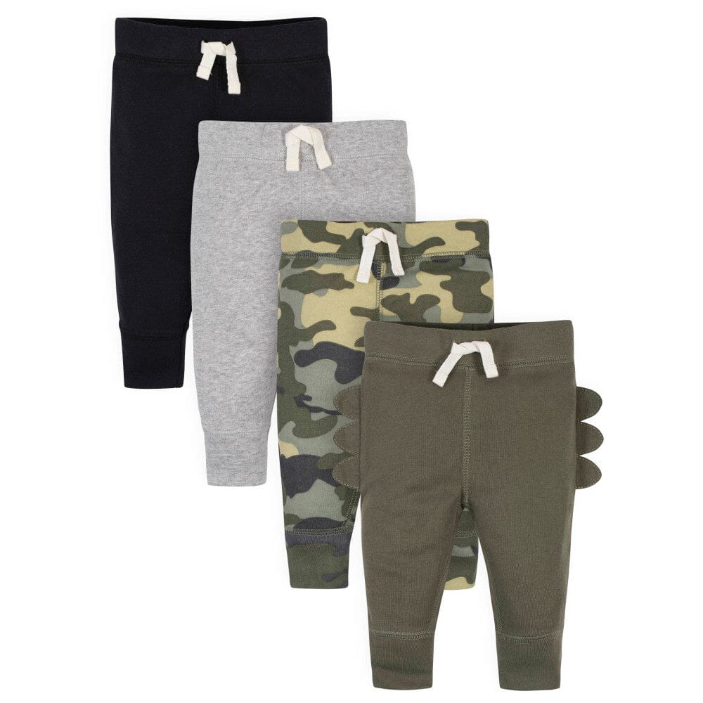 4-Pack Baby Boys Dino Active Pants