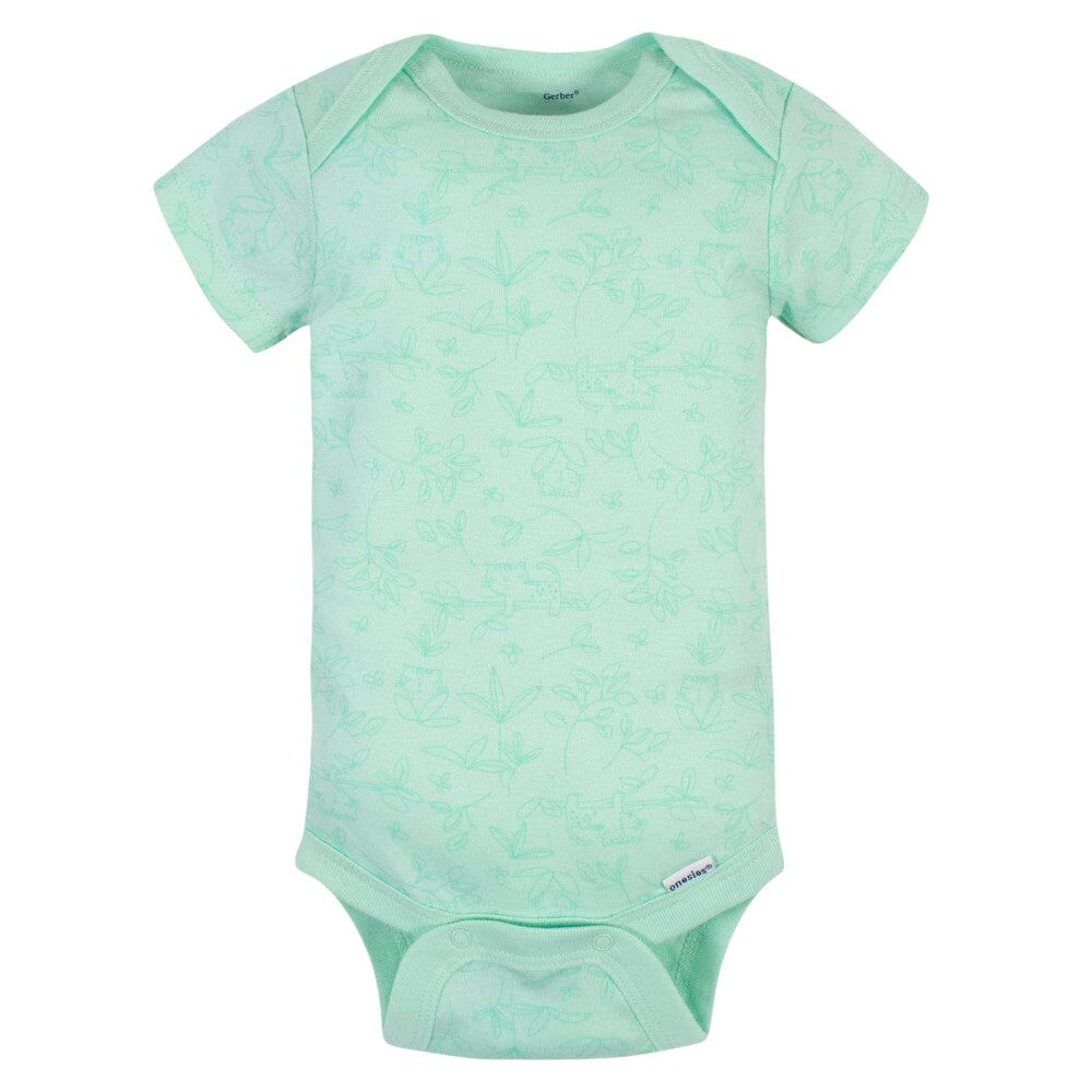 5-Pack Baby Girls Garden Floral Short Sleeve Onesies® Bodysuits