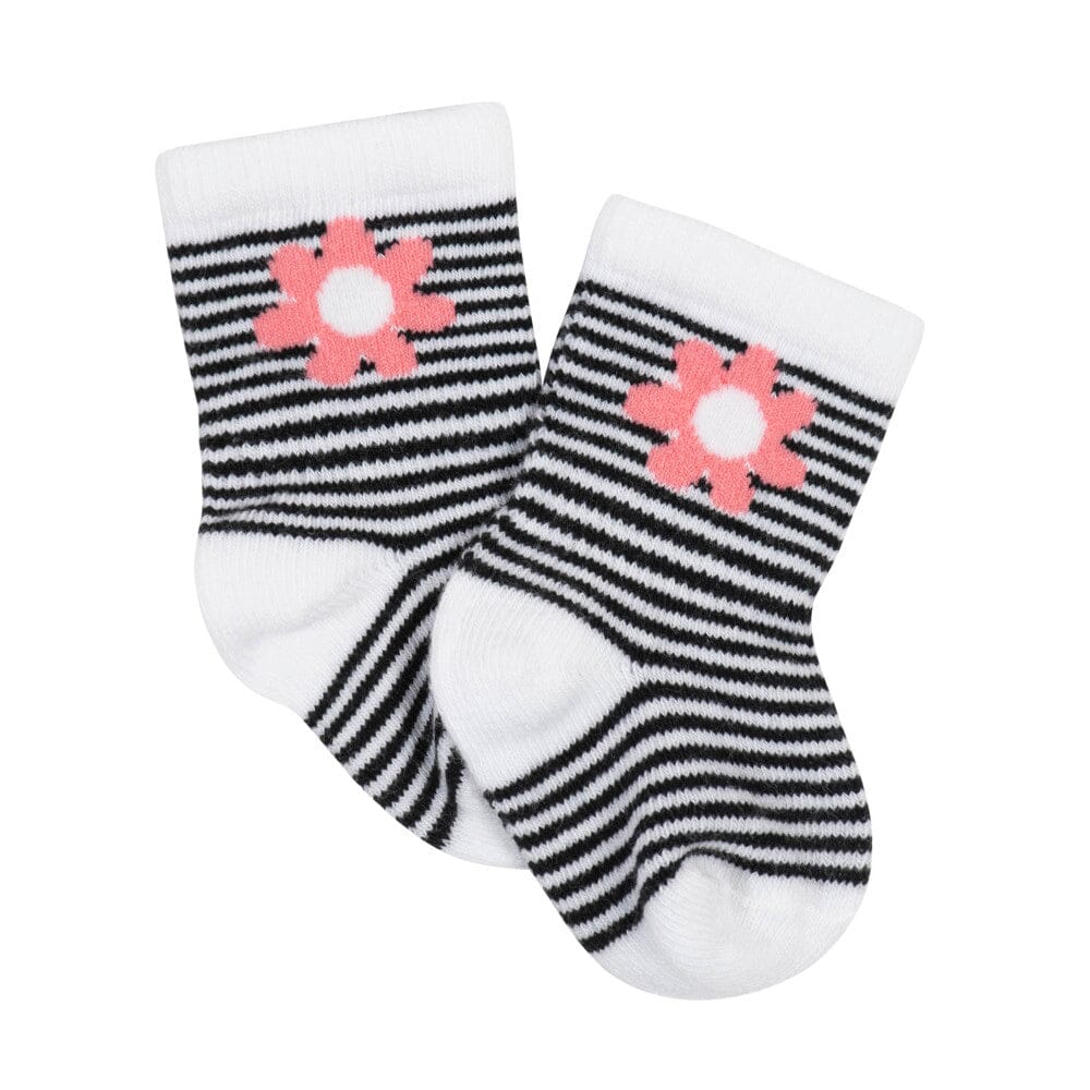 8-Piece Baby Girls Garden Floral Wiggle-Proof™ Socks