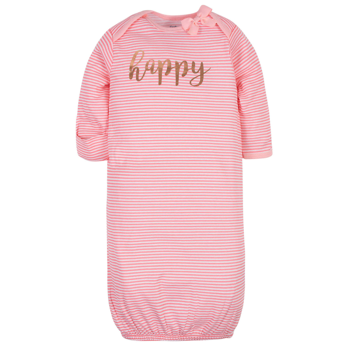 3-Pack Baby Girls Love You Organic Gowns