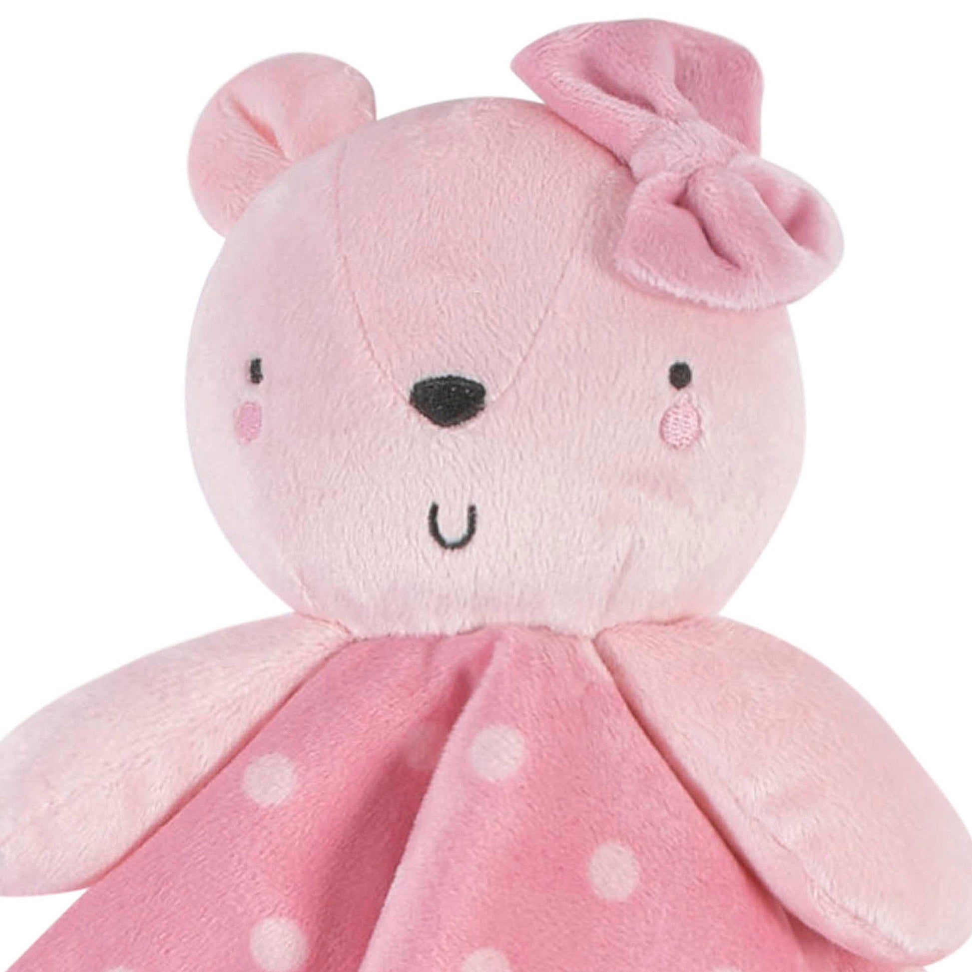 Baby Girls Bear & Dots Oversized Security Blanket