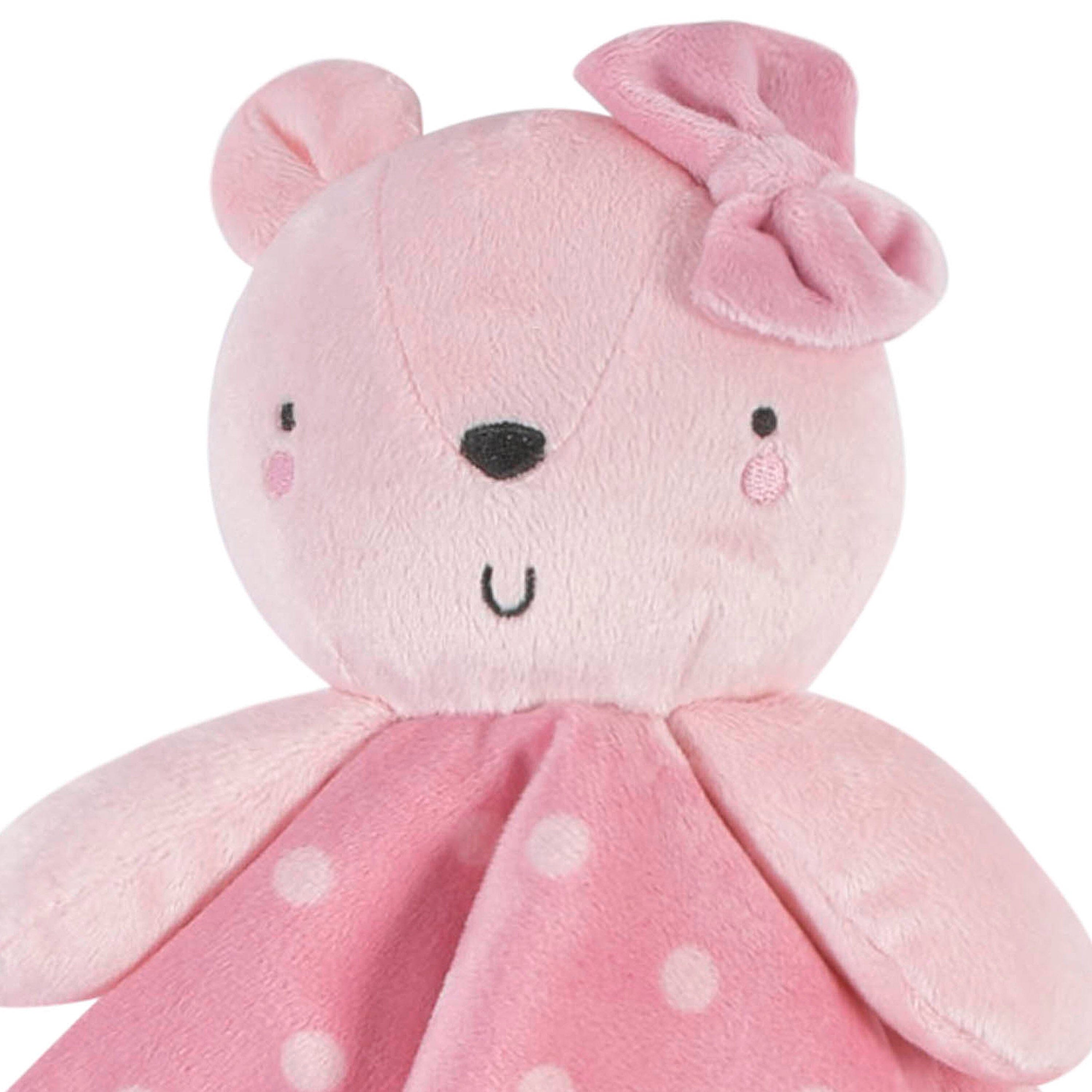 Baby Girls Bear & Dots Oversized Security Blanket