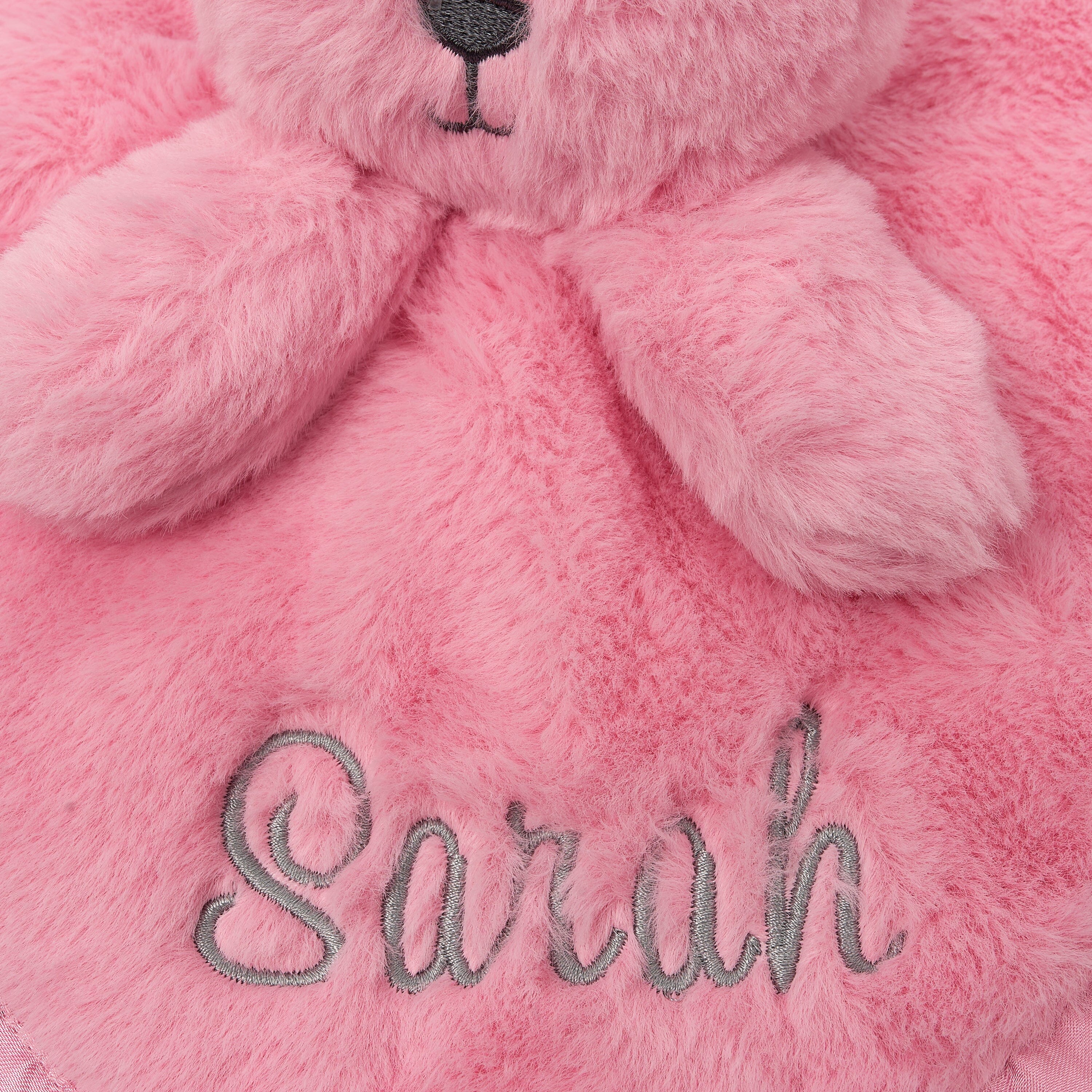 Embroidered Girls Light Pink Security Blanket