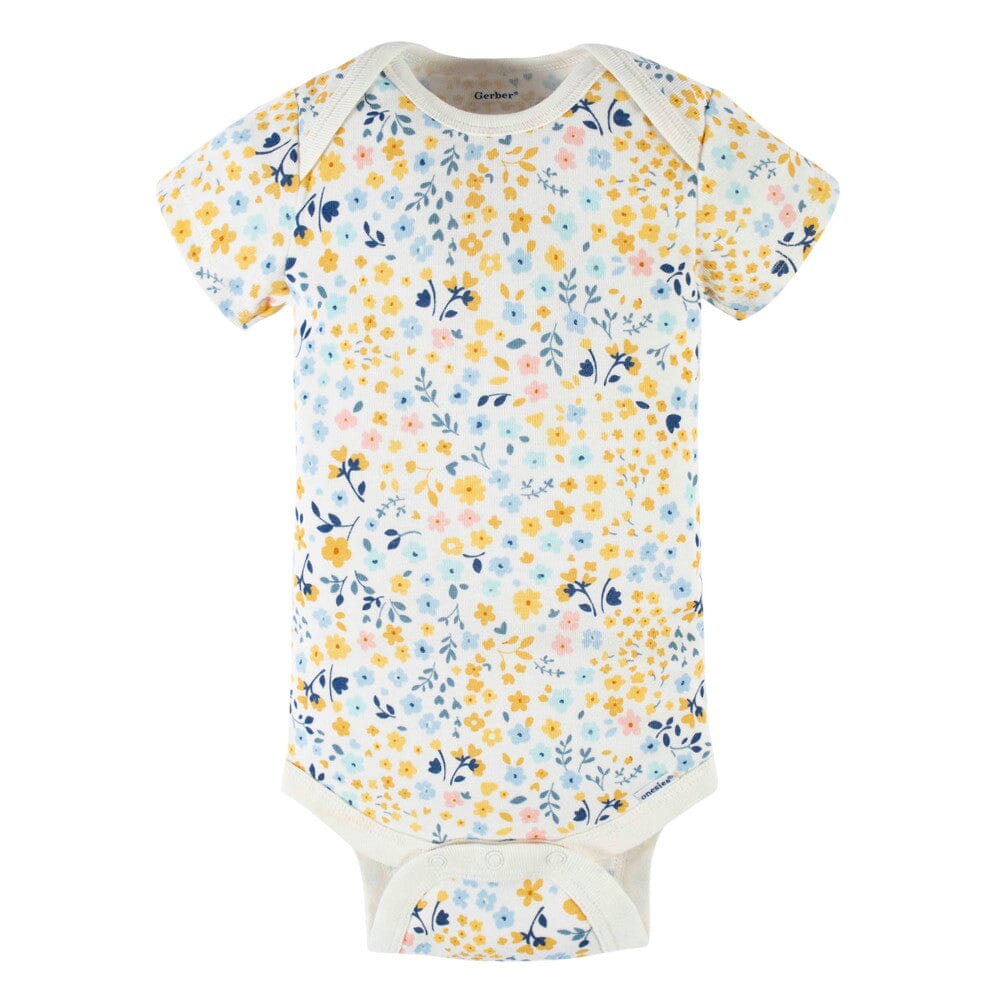 5-Pack Baby Girls Daisies Short Sleeve Onesies® Bodysuits