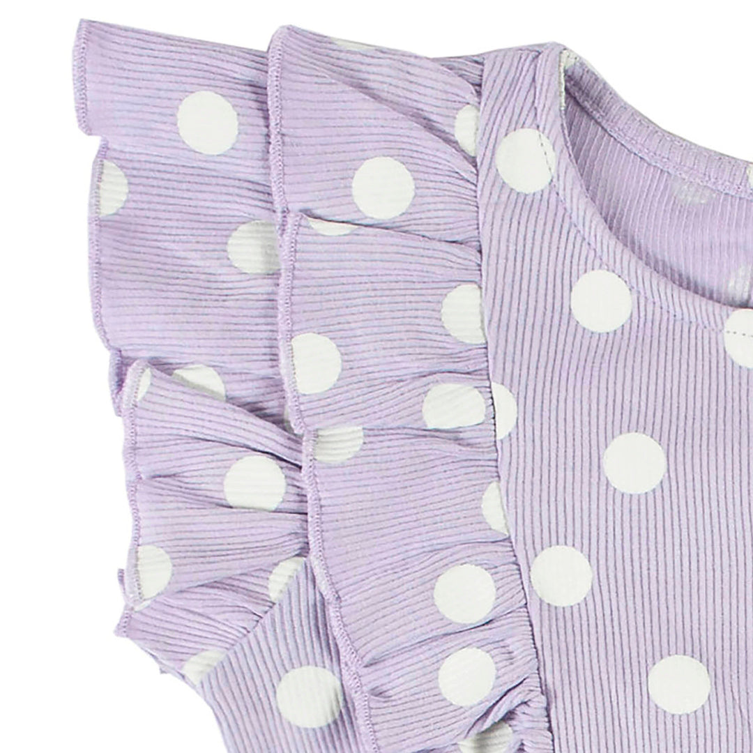 Infant & Toddler Girls Purple Ruffled Romper
