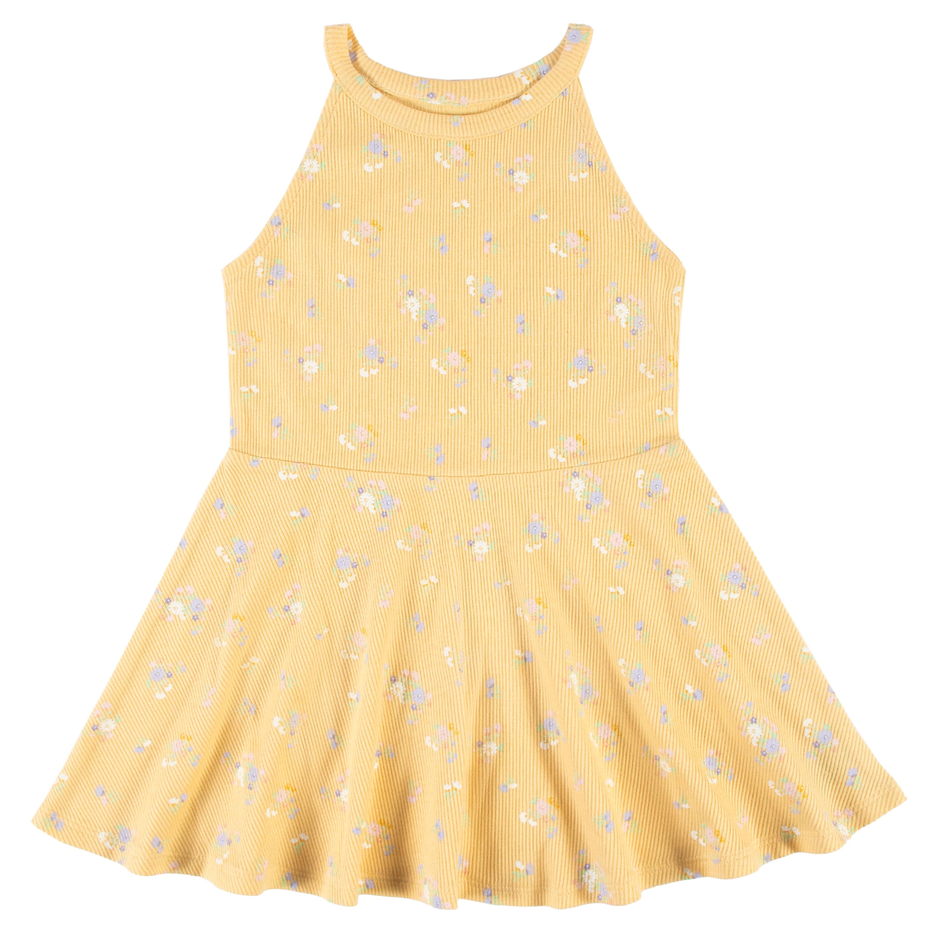 Infant & Toddler Girls Yellow Sleeveless Halter Dress – Gerber ...