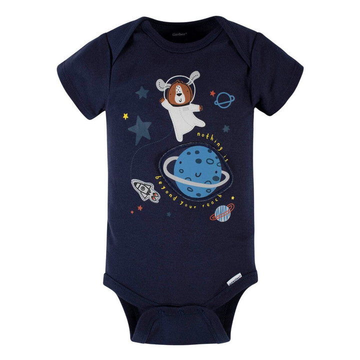 3-Pack Baby Boys Space Short Sleeve Onesies® Bodysuits
