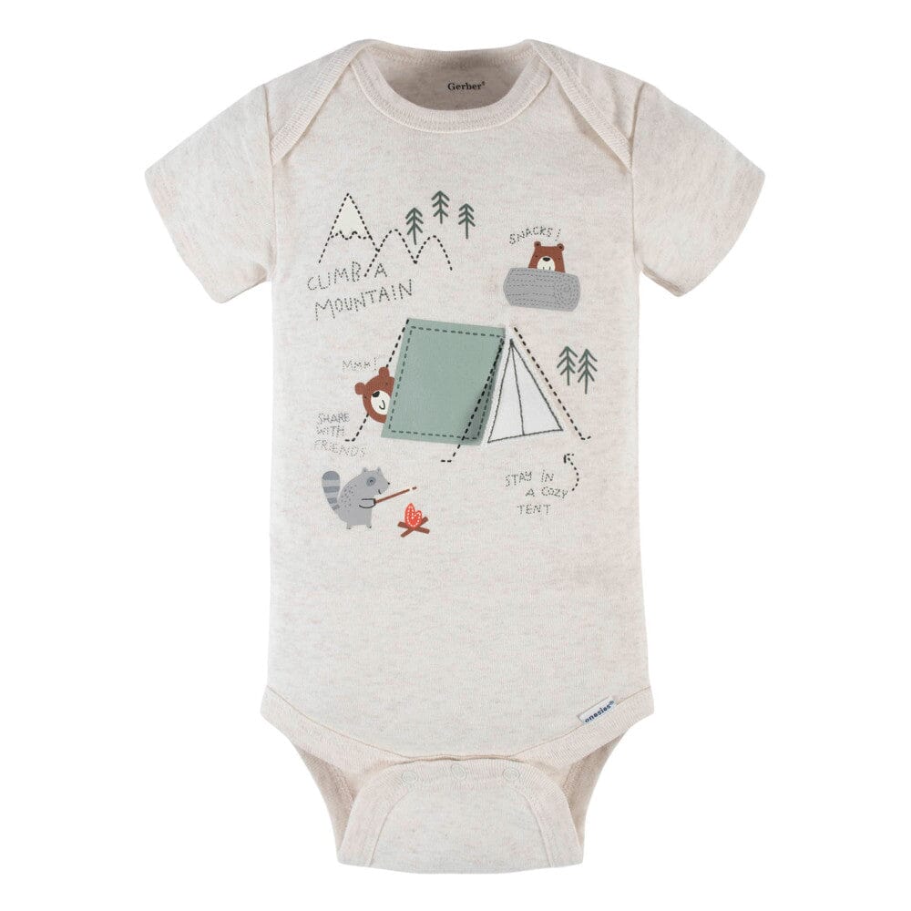 3-Pack Baby Boys Camping Adventure Short Sleeve Onesies® Bodysuits