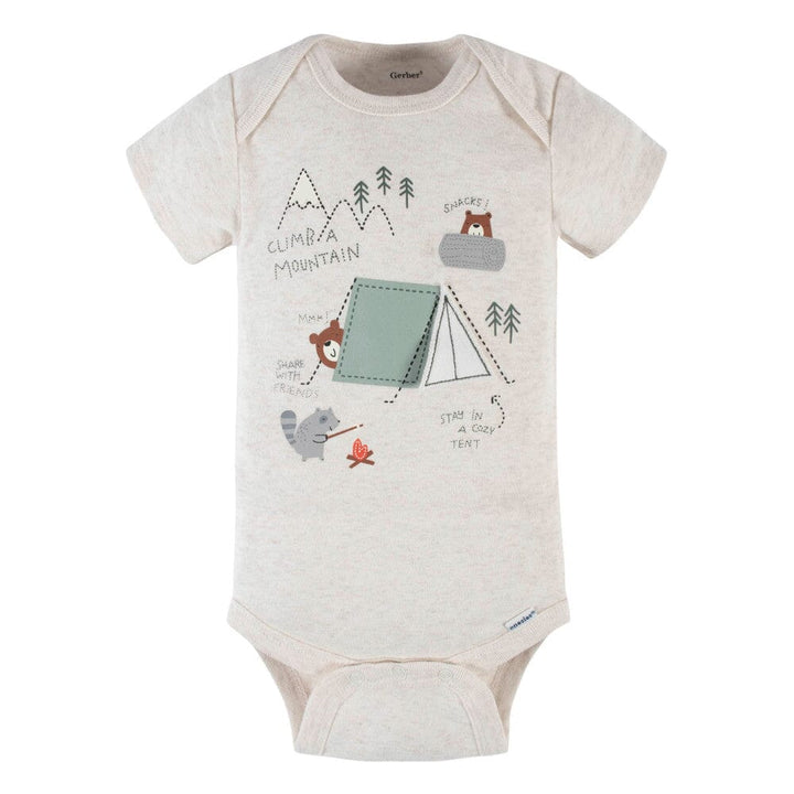 3-Pack Baby Boys Camping Adventure Short Sleeve Onesies® Bodysuits