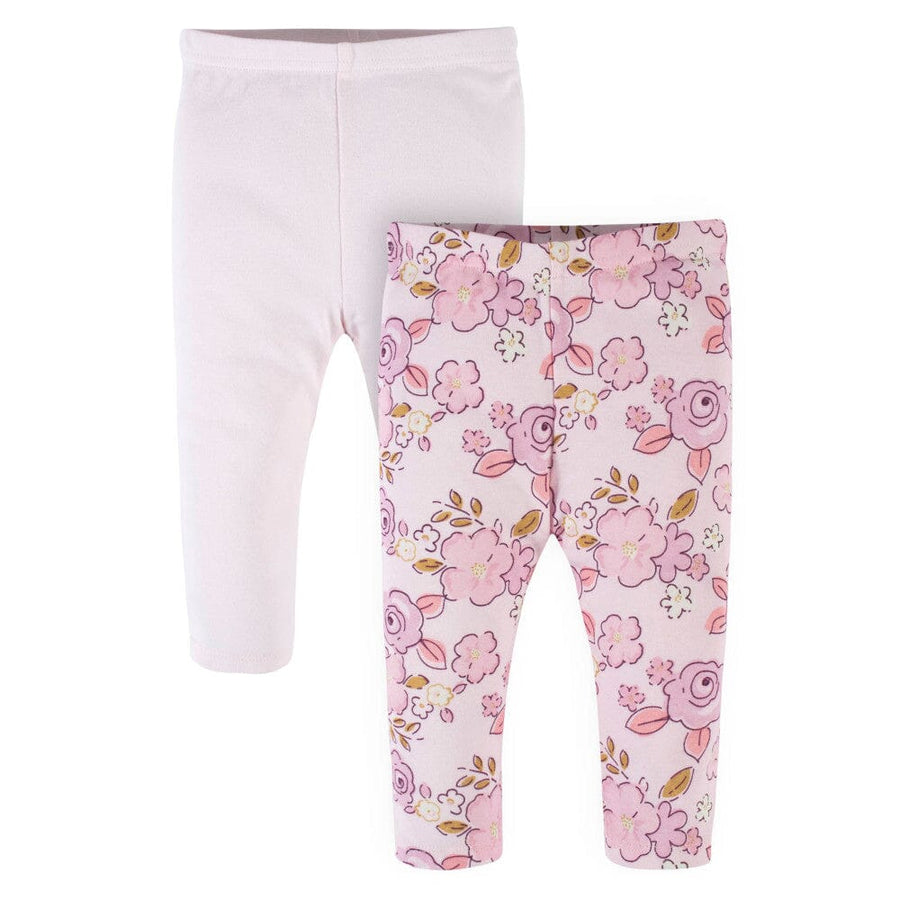2-Pack Baby Girls Floral Princess Pull-On Pants