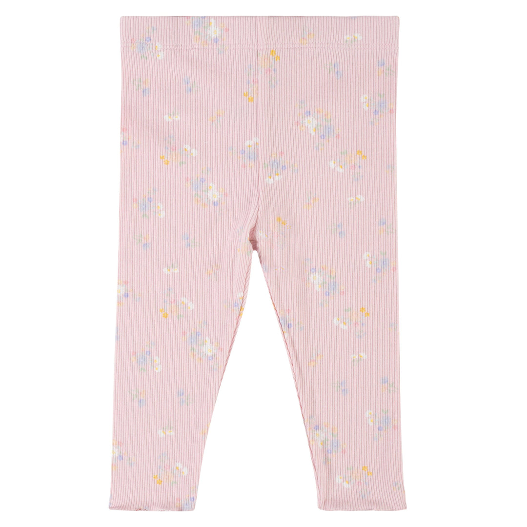 2-Piece Baby Girls Pink Short Sleeve Top & Leggings