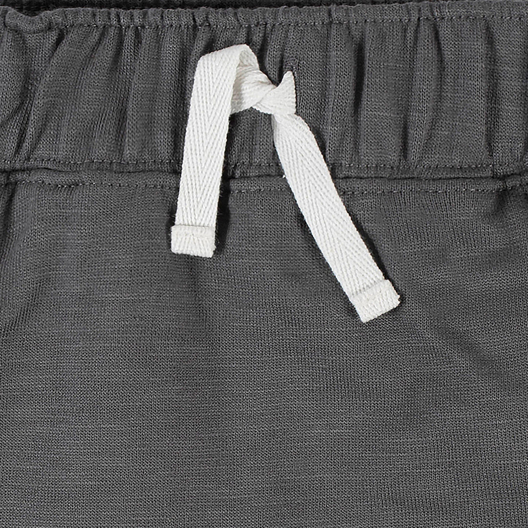 2-Piece Baby Boys Grey Charcoal Top & Shorts Set