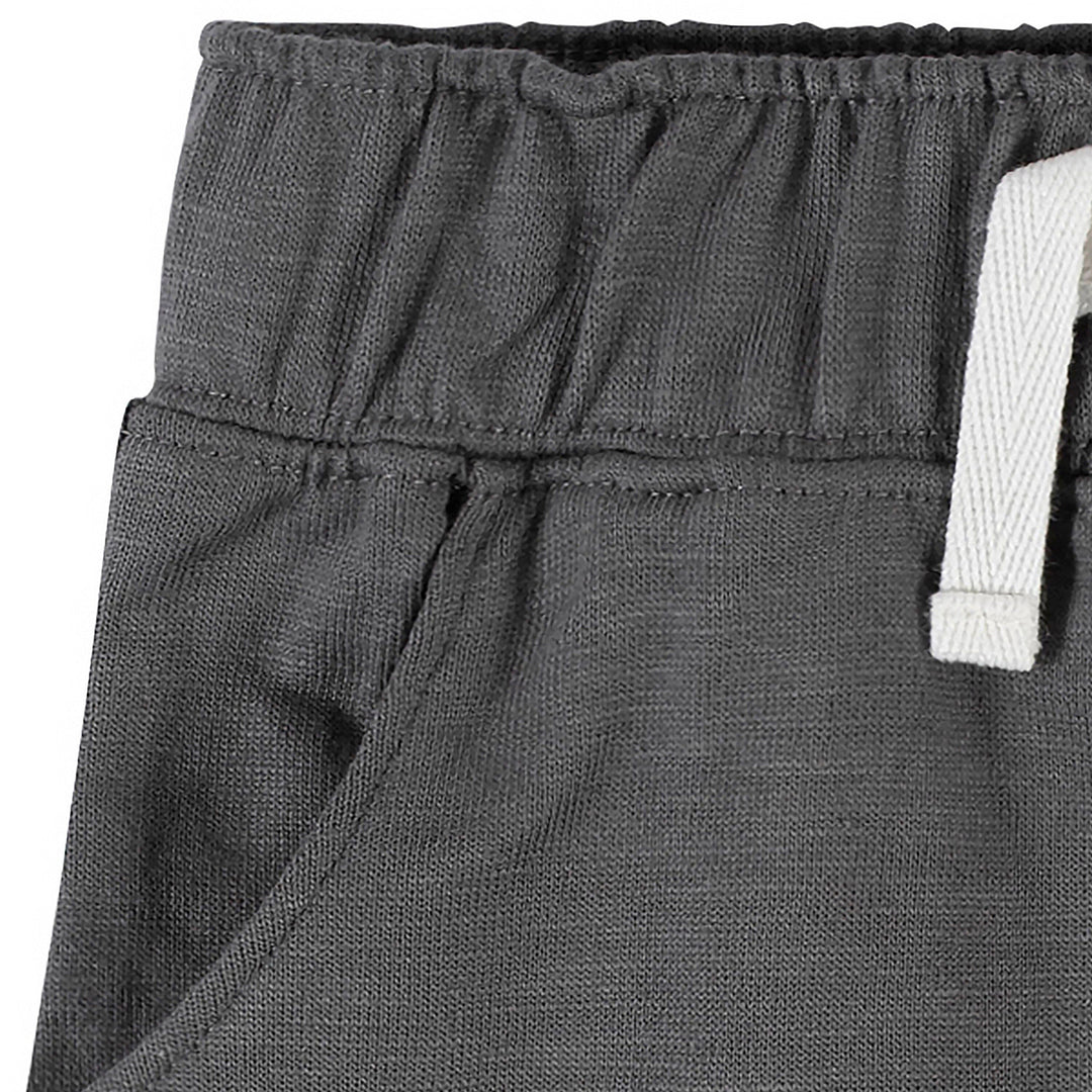 2-Piece Baby Boys Grey Charcoal Top & Shorts Set