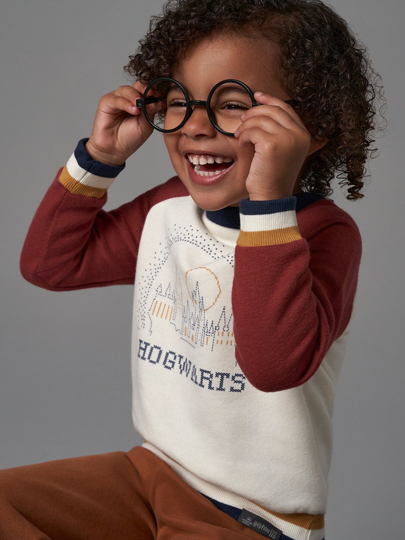 Infant and Toddler Neutral Hogwarts Ivory Colorblock Sweatshirt ...