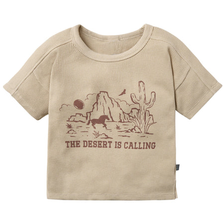 2-Piece Infant & Toddler Boys Desert T-Shirt & Brown Harem Shorts Set