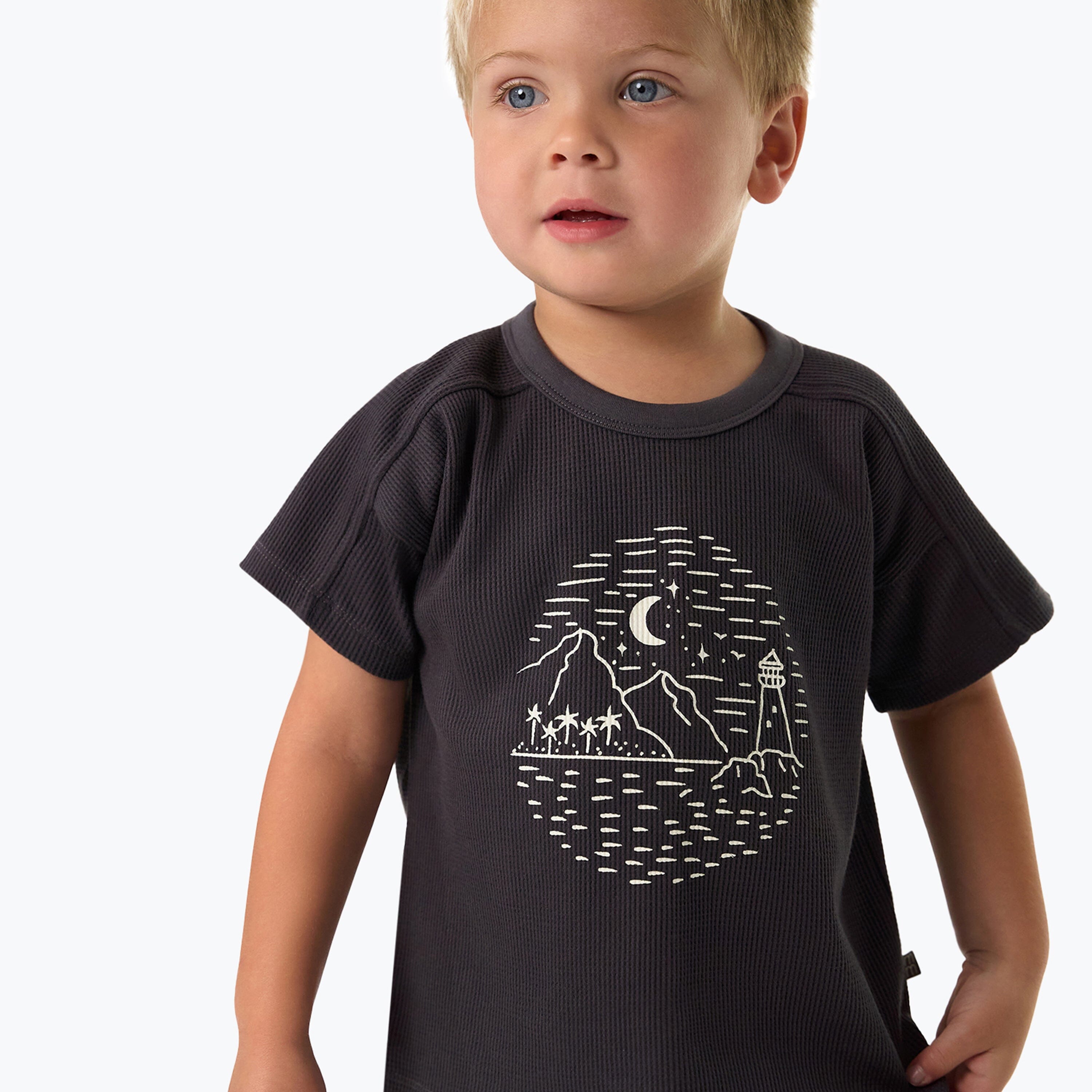 Infant & Toddler Boys Dark Grey Box Shirt Tops Modern Moments™ by Gerber® 