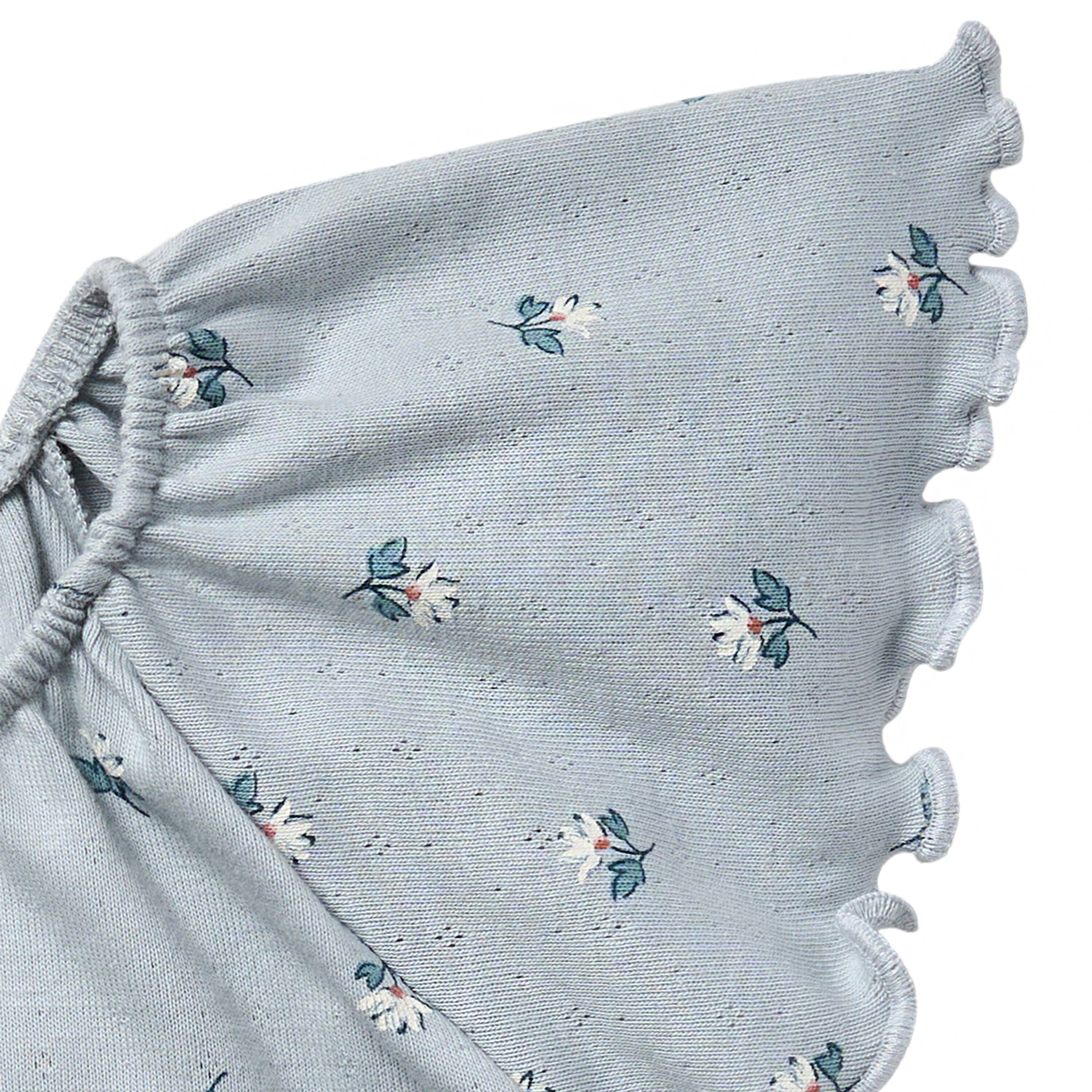2-Piece Infant & Toddler Girls Light Blue Daisy Ruffled Sleeve Top & Smocked Wide Leg Shorts Bundle outfits Modern Moments™ by Gerber® 
