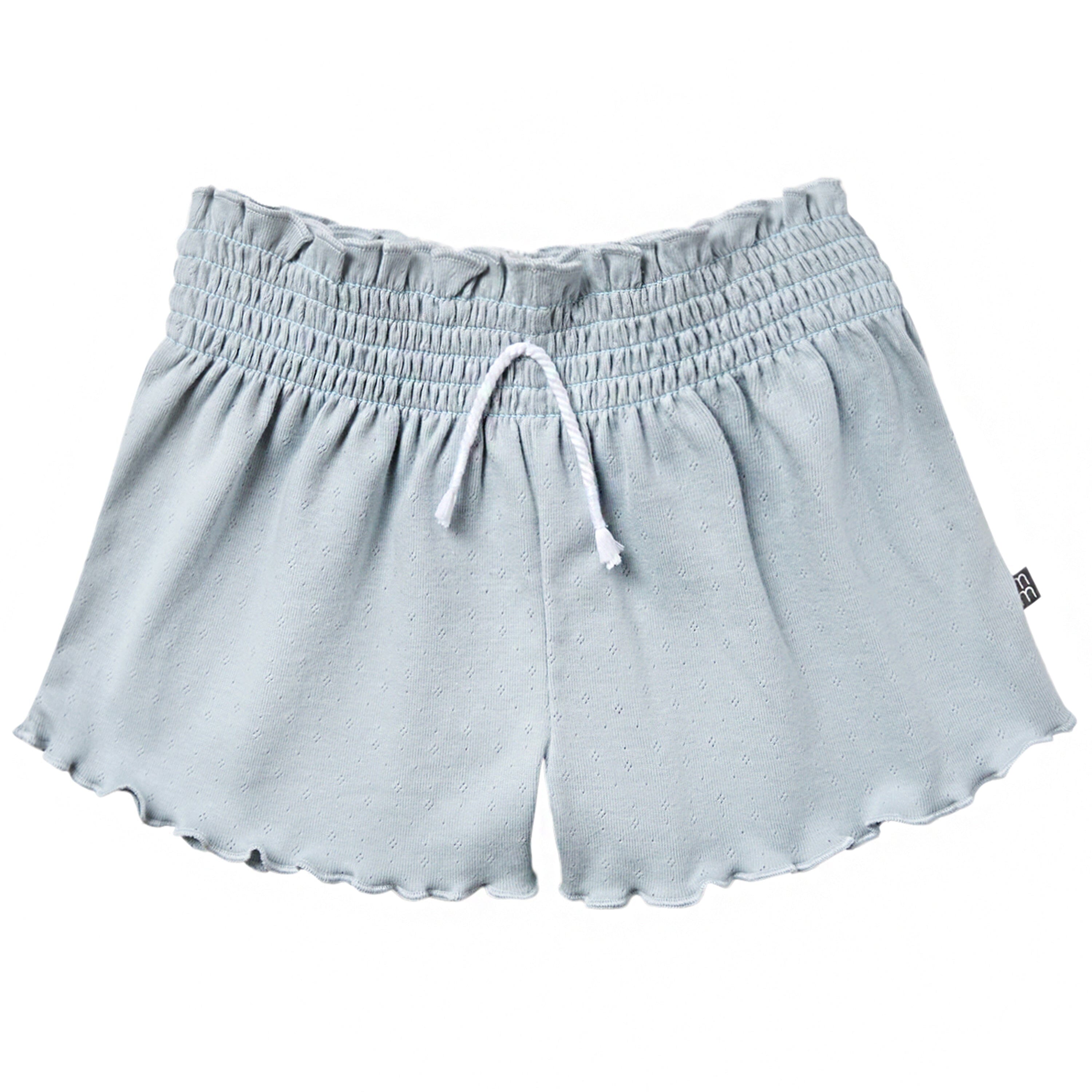 2-Piece Infant & Toddler Girls Light Blue Daisy Ruffled Sleeve Top & Smocked Wide Leg Shorts Bundle outfits Modern Moments™ by Gerber® 