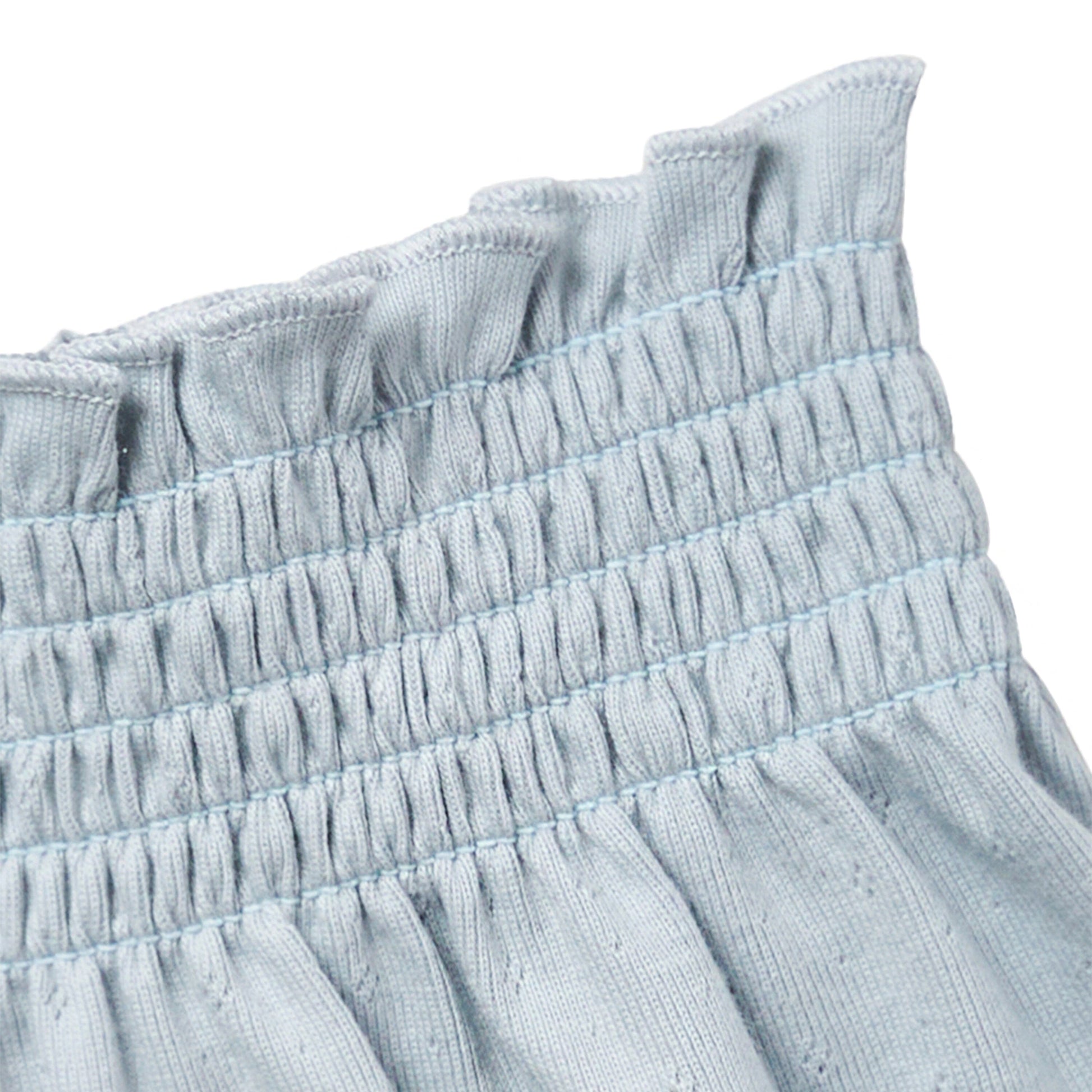 2-Piece Infant & Toddler Girls Light Blue Daisy Ruffled Sleeve Top & Smocked Wide Leg Shorts Bundle outfits Modern Moments™ by Gerber® 