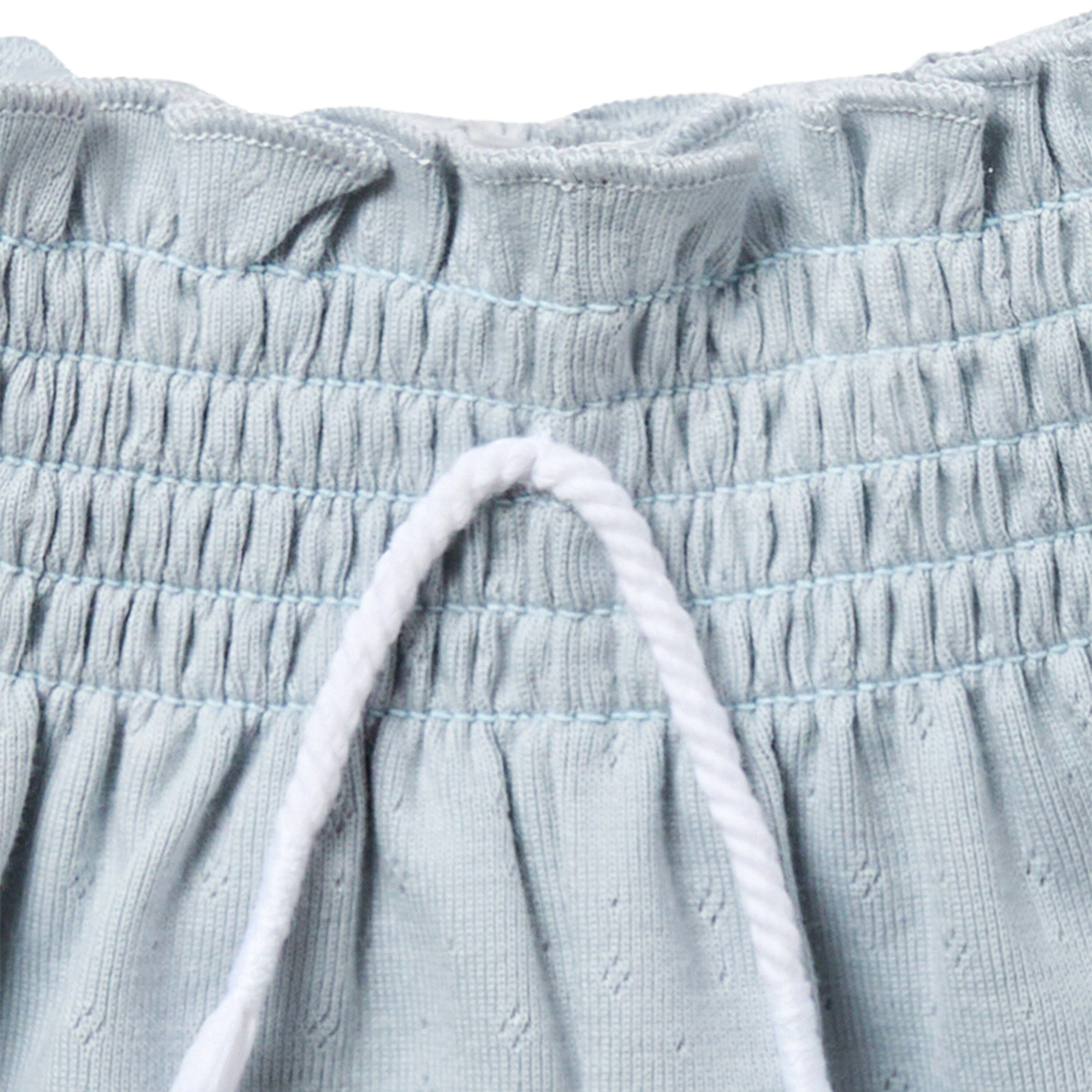 2-Pack Infant & Toddler Girls Light Beige and Blue Smocked Wide Leg Shorts Bundle bottoms Gerber Childrenswear 