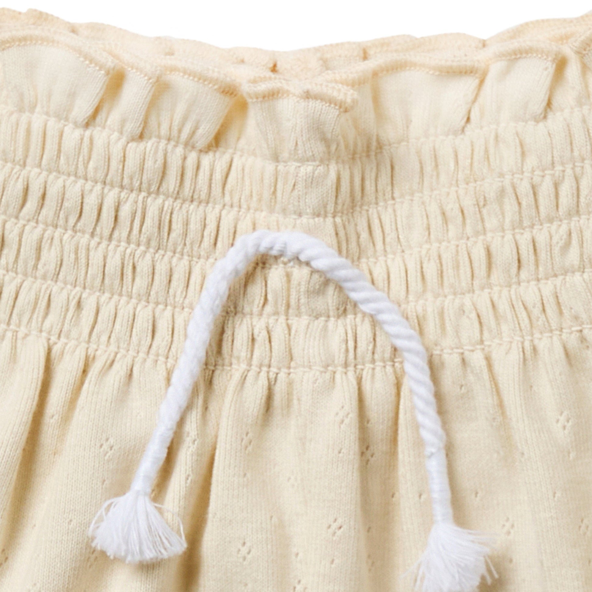 2-Pack Infant & Toddler Girls Light Beige and Blue Smocked Wide Leg Shorts Bundle bottoms Gerber Childrenswear 