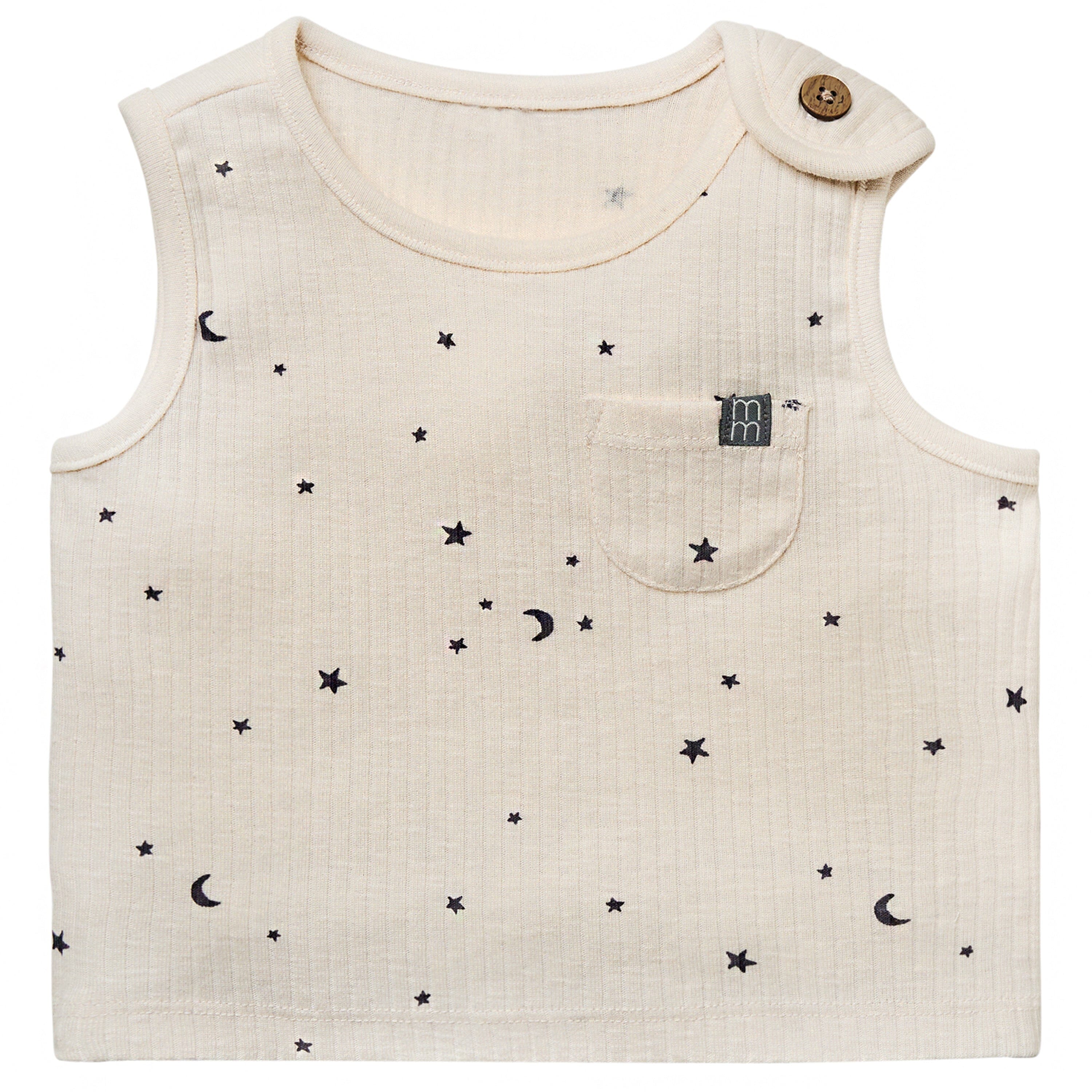 2-Piece Baby Neutral Moon and Stars Tank Top & Harem Shorts Bundle outfits Modern Moments™ by Gerber® 
