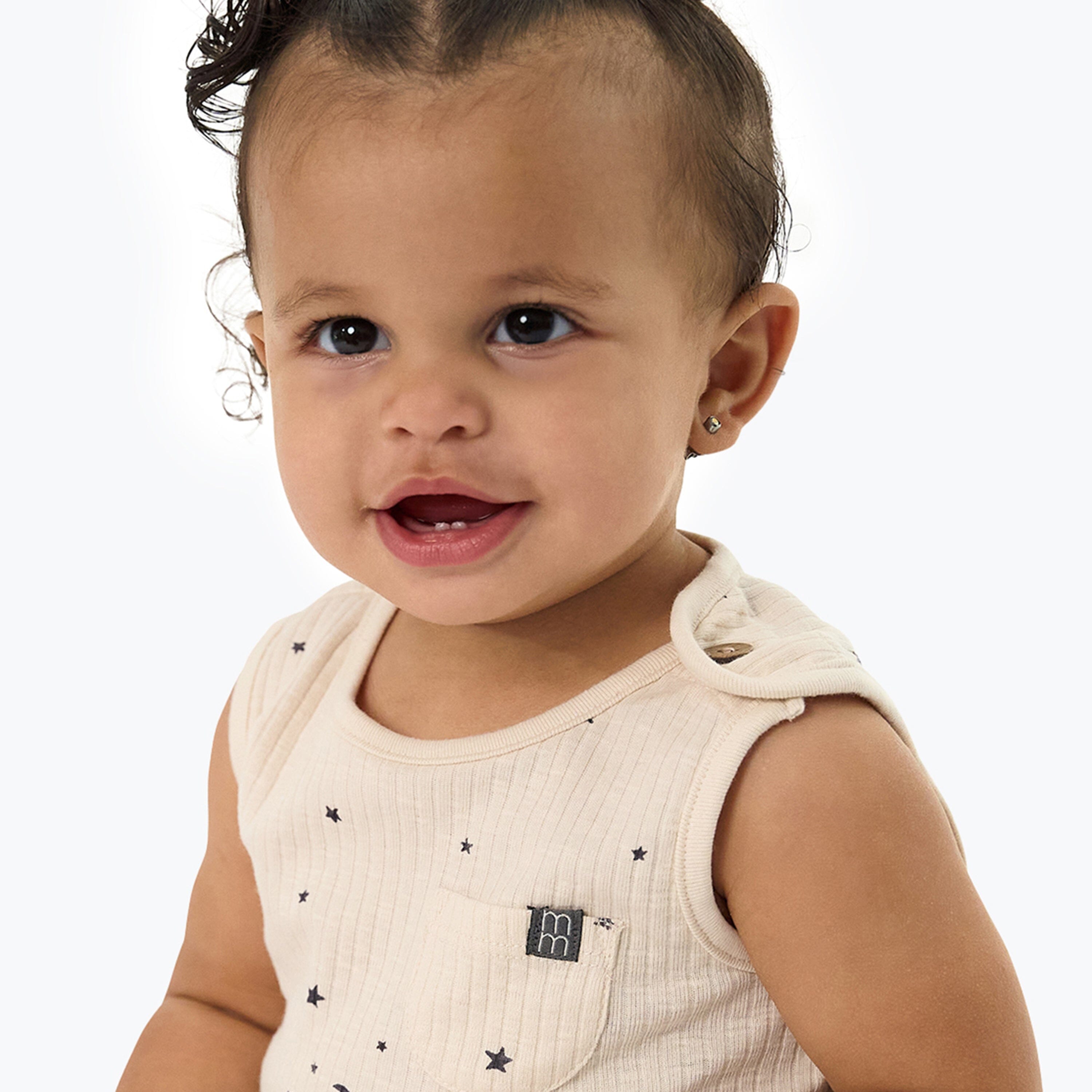 2-Piece Baby Neutral Moon and Stars Tank Top & Harem Shorts Bundle outfits Modern Moments™ by Gerber® 