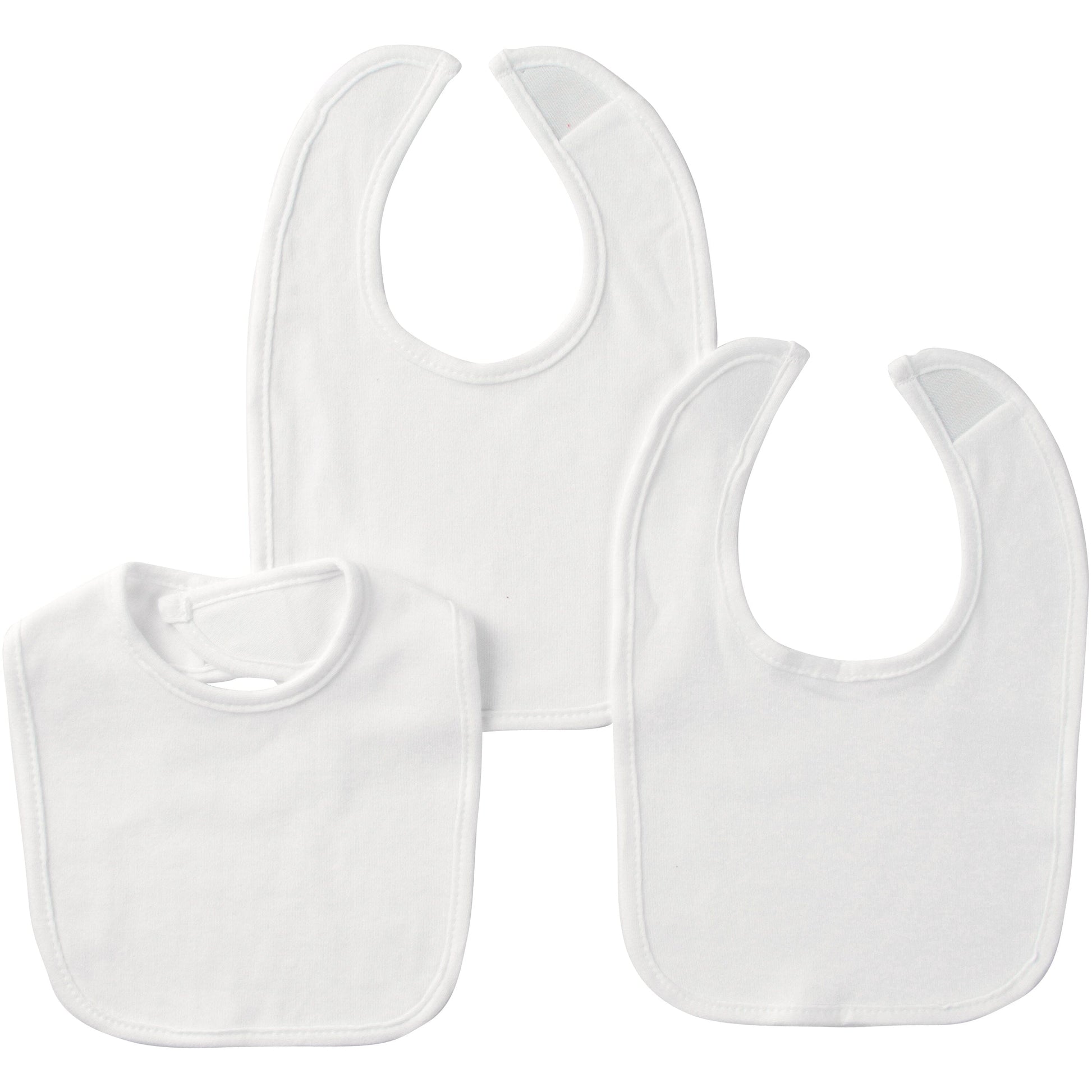 3-Pack White Essential Bibs