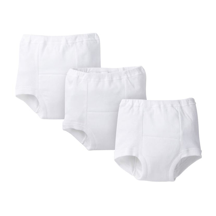 3-Pack Organic White Training Pants-Gerber Childrenswear