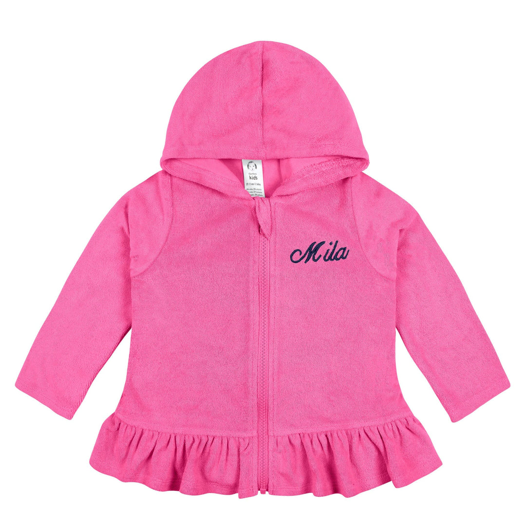 Baby Girl Toddler Girl Zip Up Hoodie Embroidered Baby Toddler