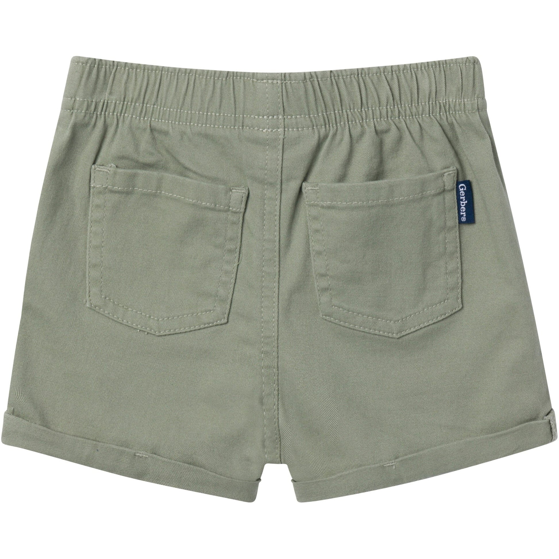 Baby & Toddler Girls Olive Stretch Twill Shorts Pants & Bottoms Gerber® 