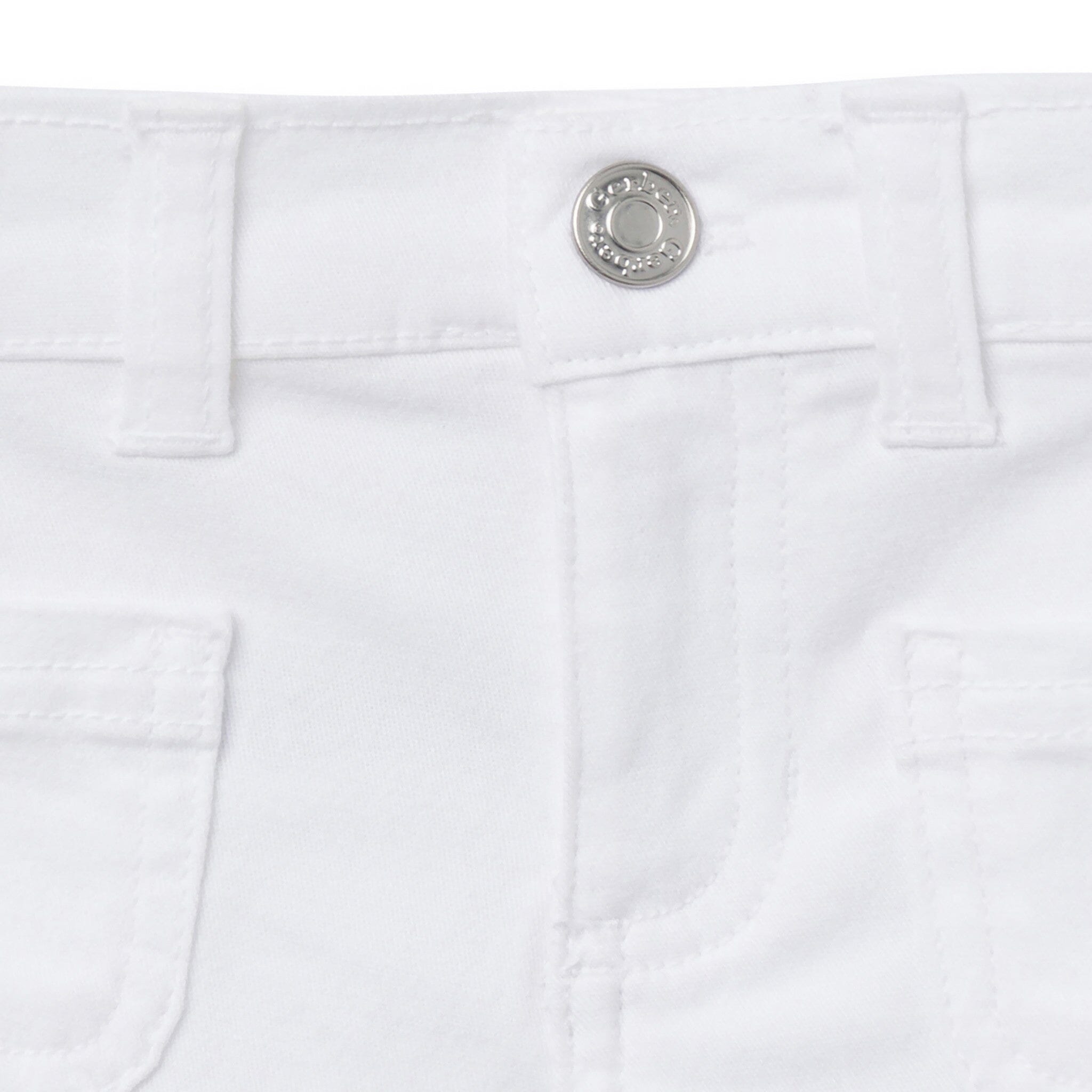 Baby & Toddler Girls White Twill Shorts Pants & Bottoms Gerber® 