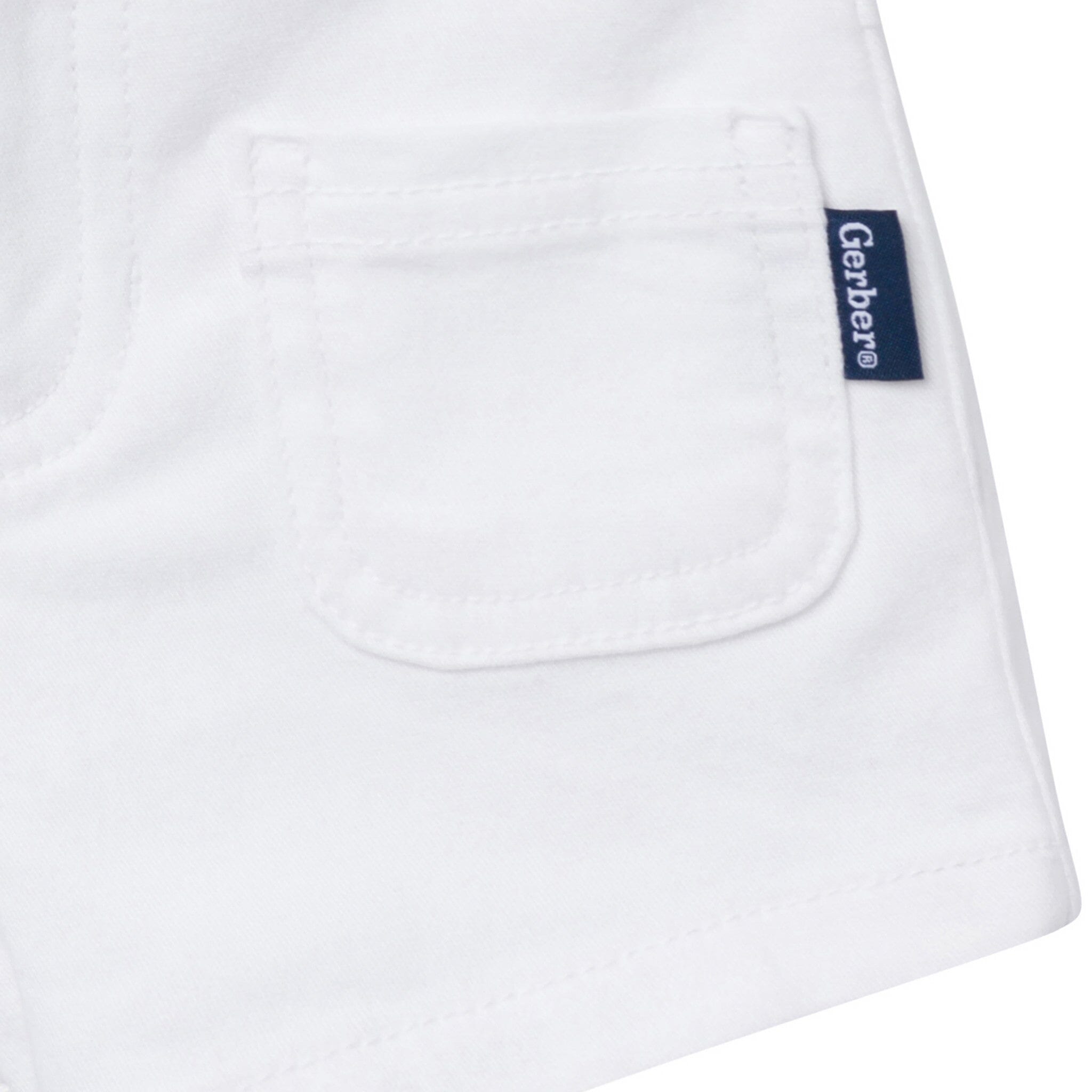 Baby & Toddler Girls White Twill Shorts Pants & Bottoms Gerber® 