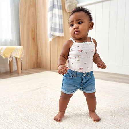 Baby & Toddler Neutral Light Wash Cuffed Denim Shorts