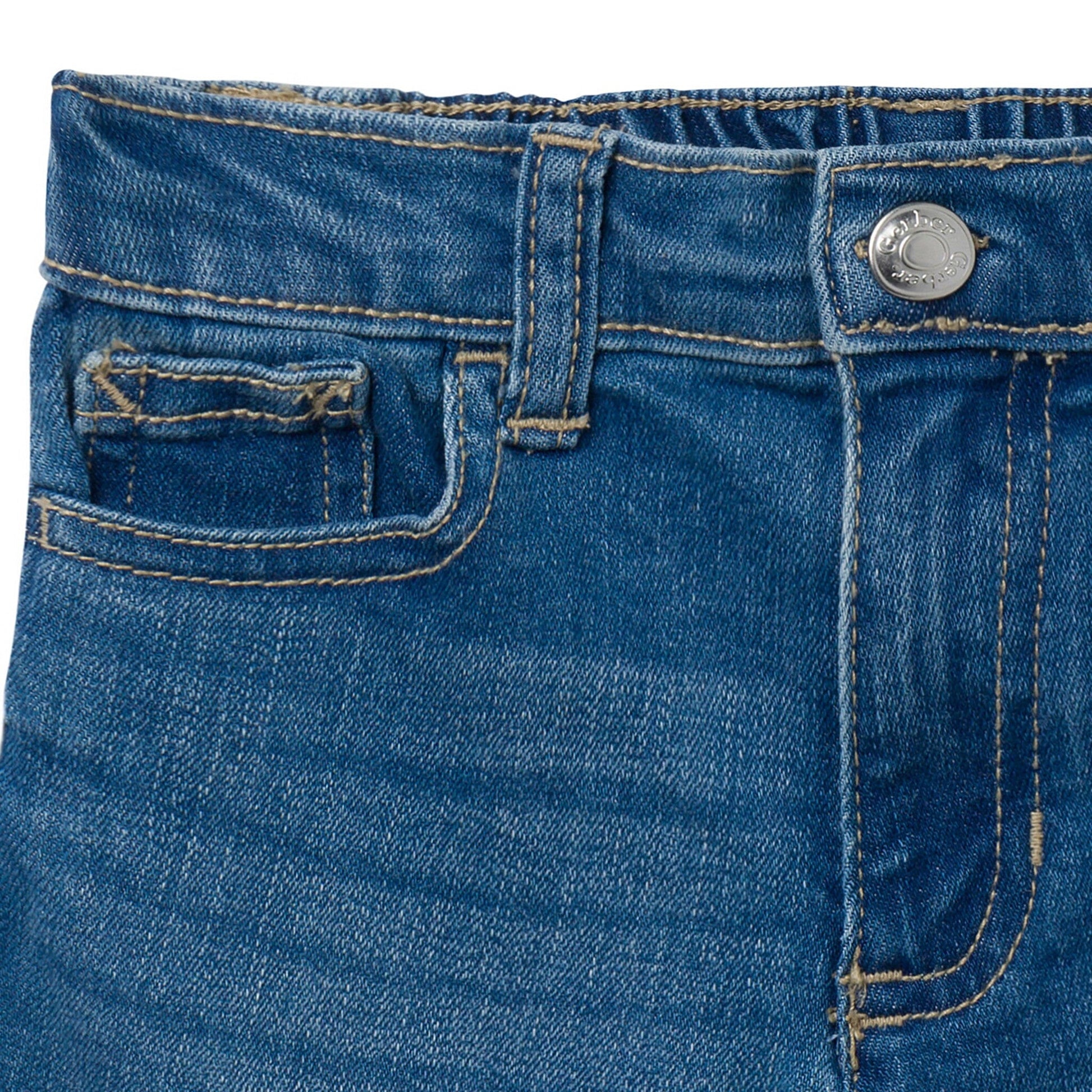 Baby & Toddler Neutral Light Wash Denim Shorts Pants & Bottoms Gerber® 