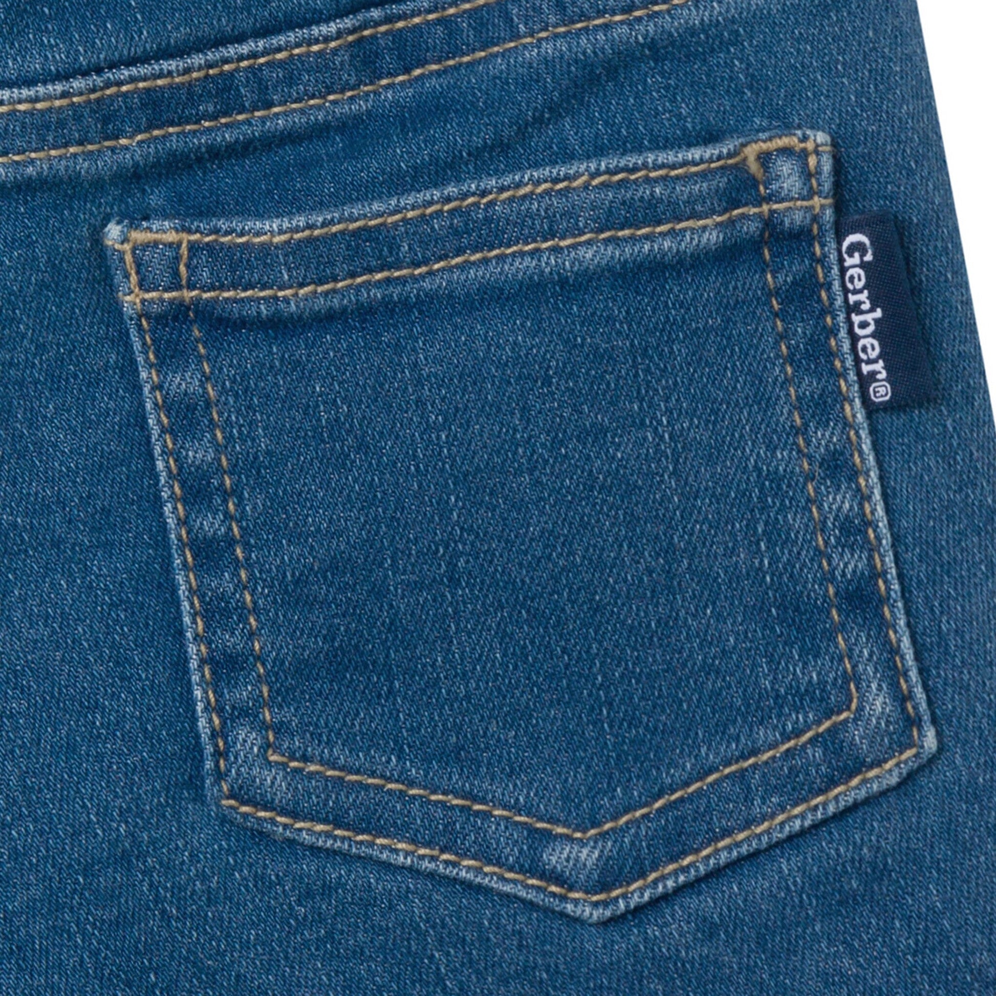 Baby & Toddler Neutral Light Wash Denim Shorts Pants & Bottoms Gerber® 