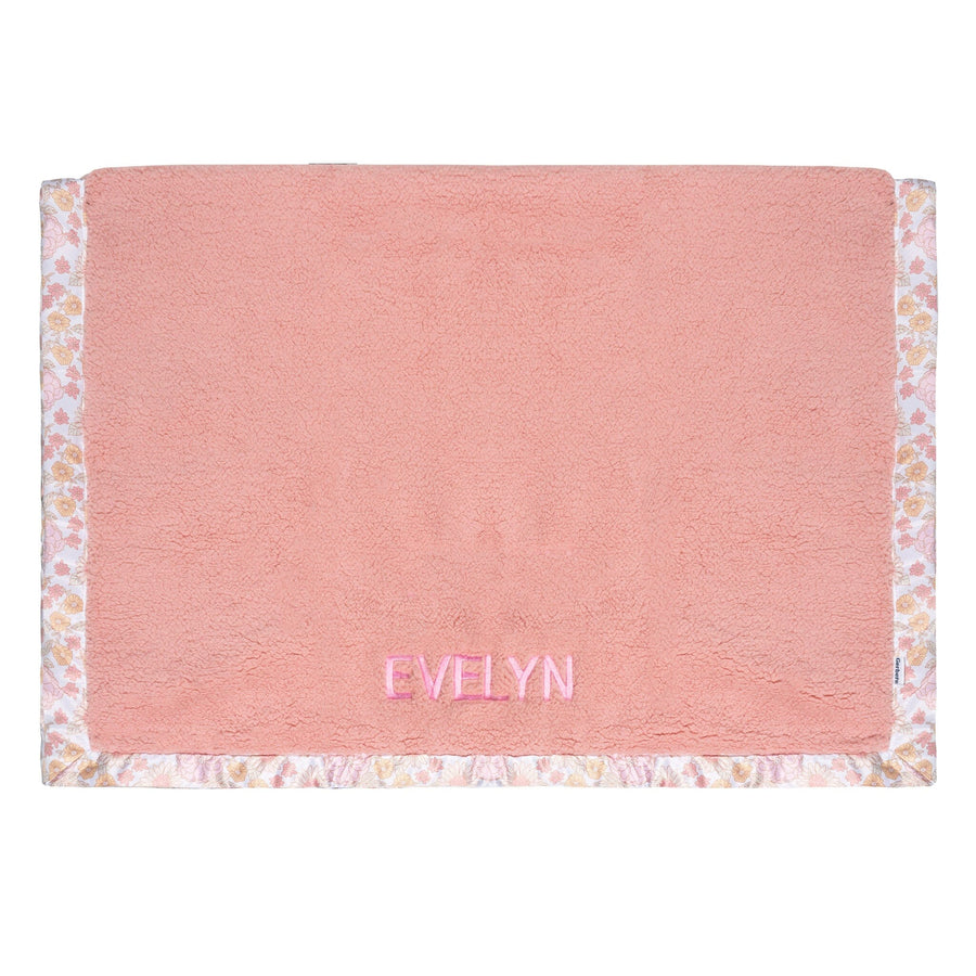 Embroidered Retro Floral Plush Blanket plush blankets Gerber® 